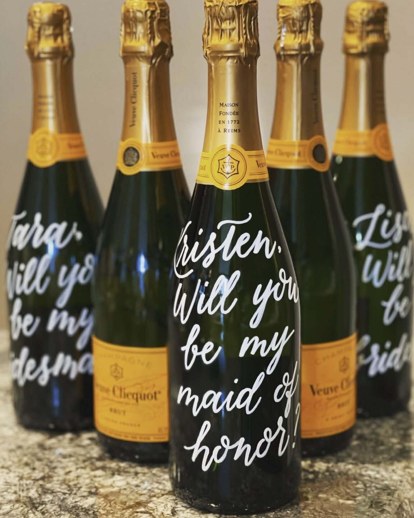 Painted-Veuve-Champagne-Bottles