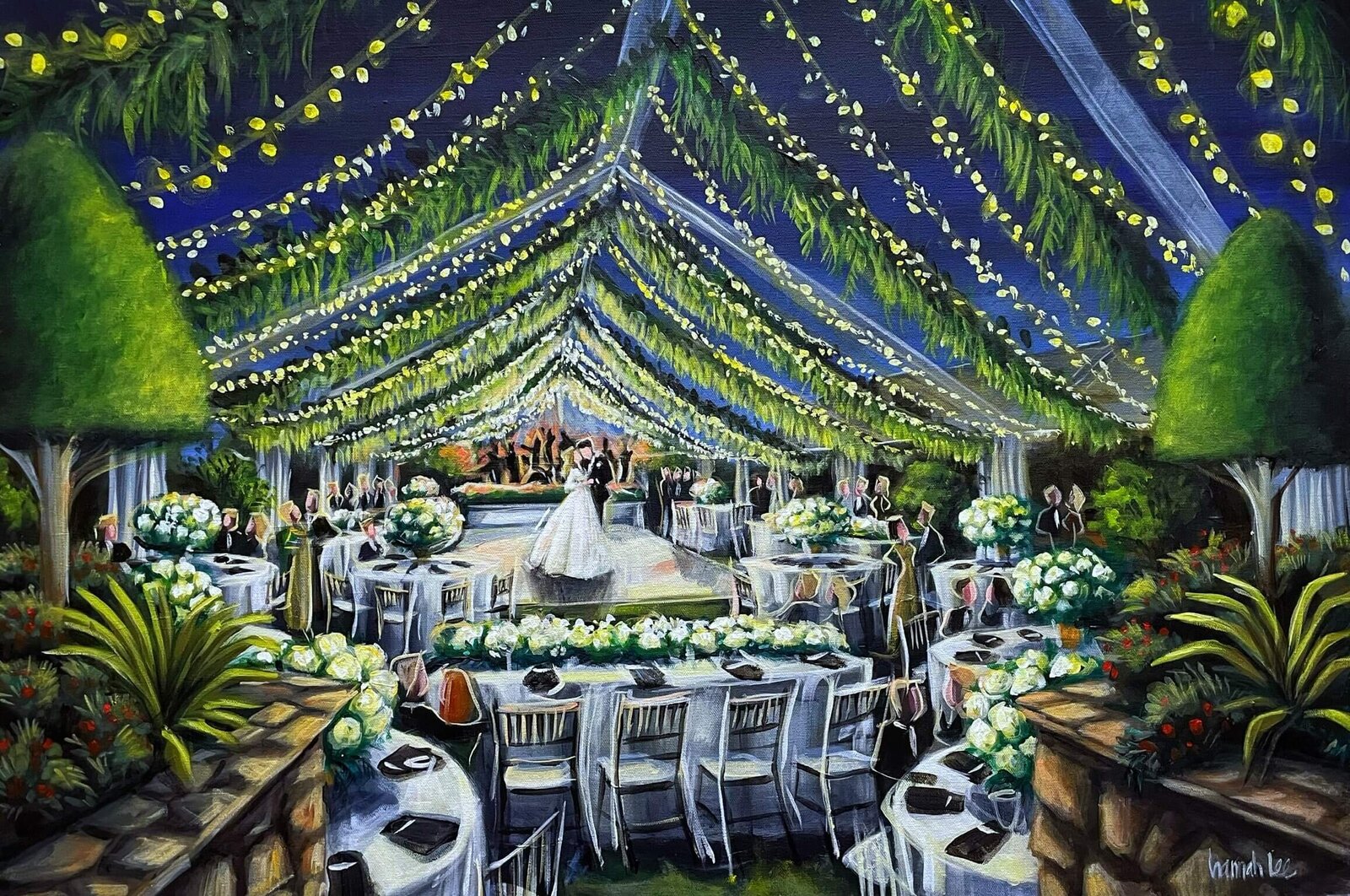 Live Wedding Painting from Escondido Golf and Lake Club Wedding - TX wedding venue - Summers-Volk