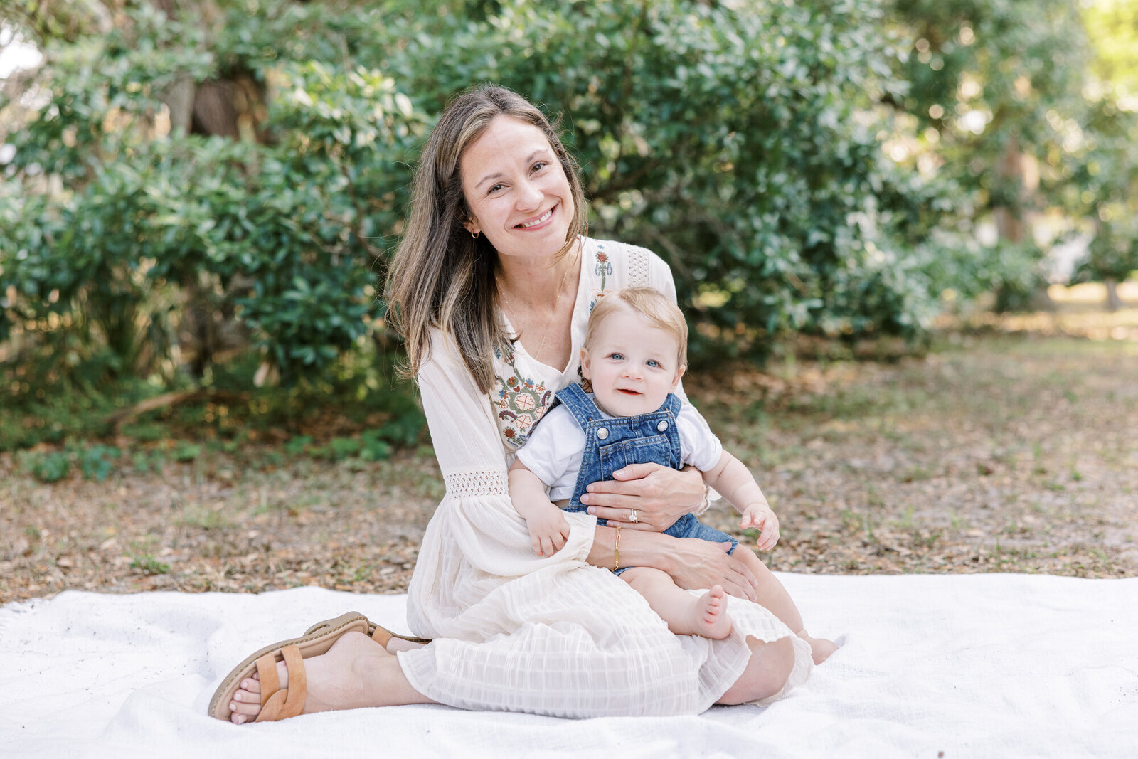 Mommy and son at the tampa park
