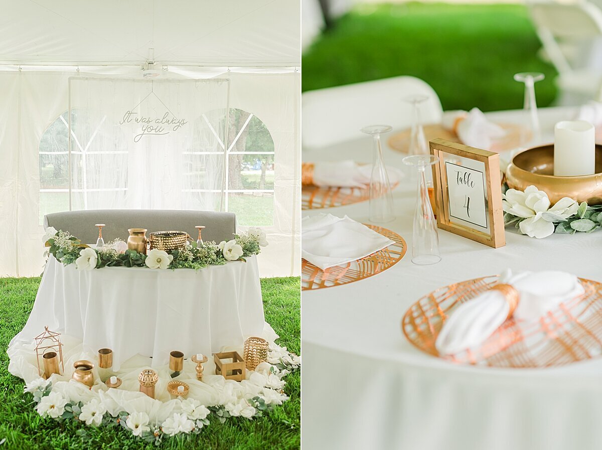 Navy & Rose Summer Backyard Wedding | Danvers, IL_0075