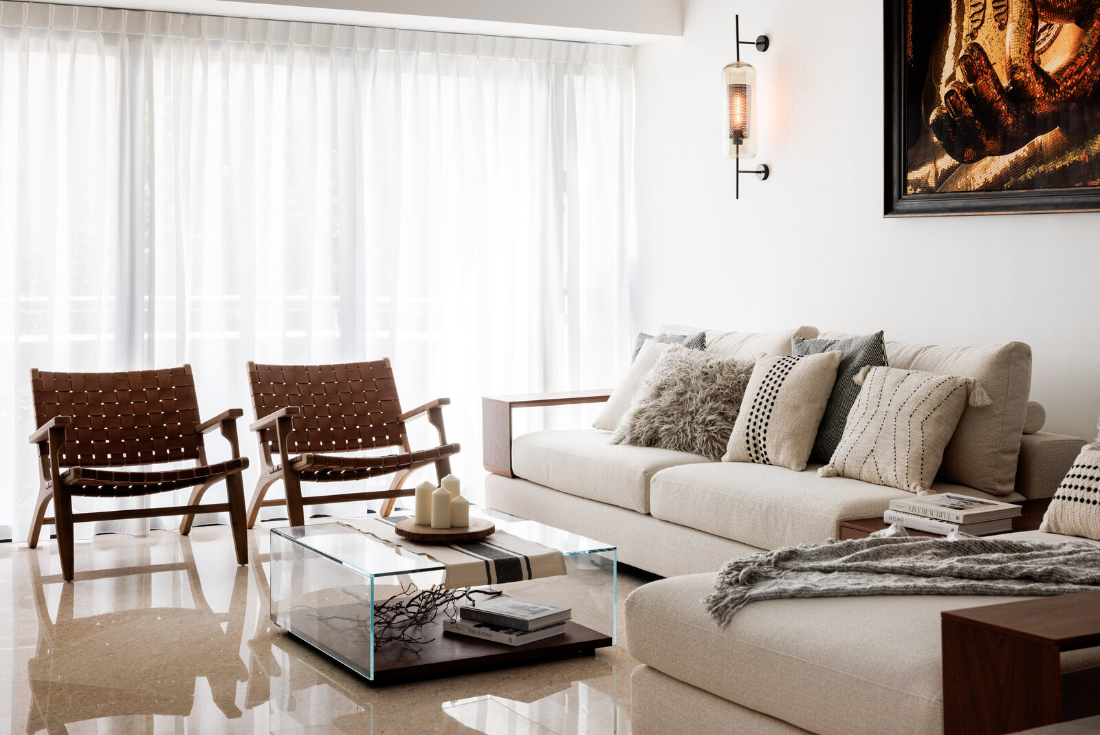 living room with two lounge chairs