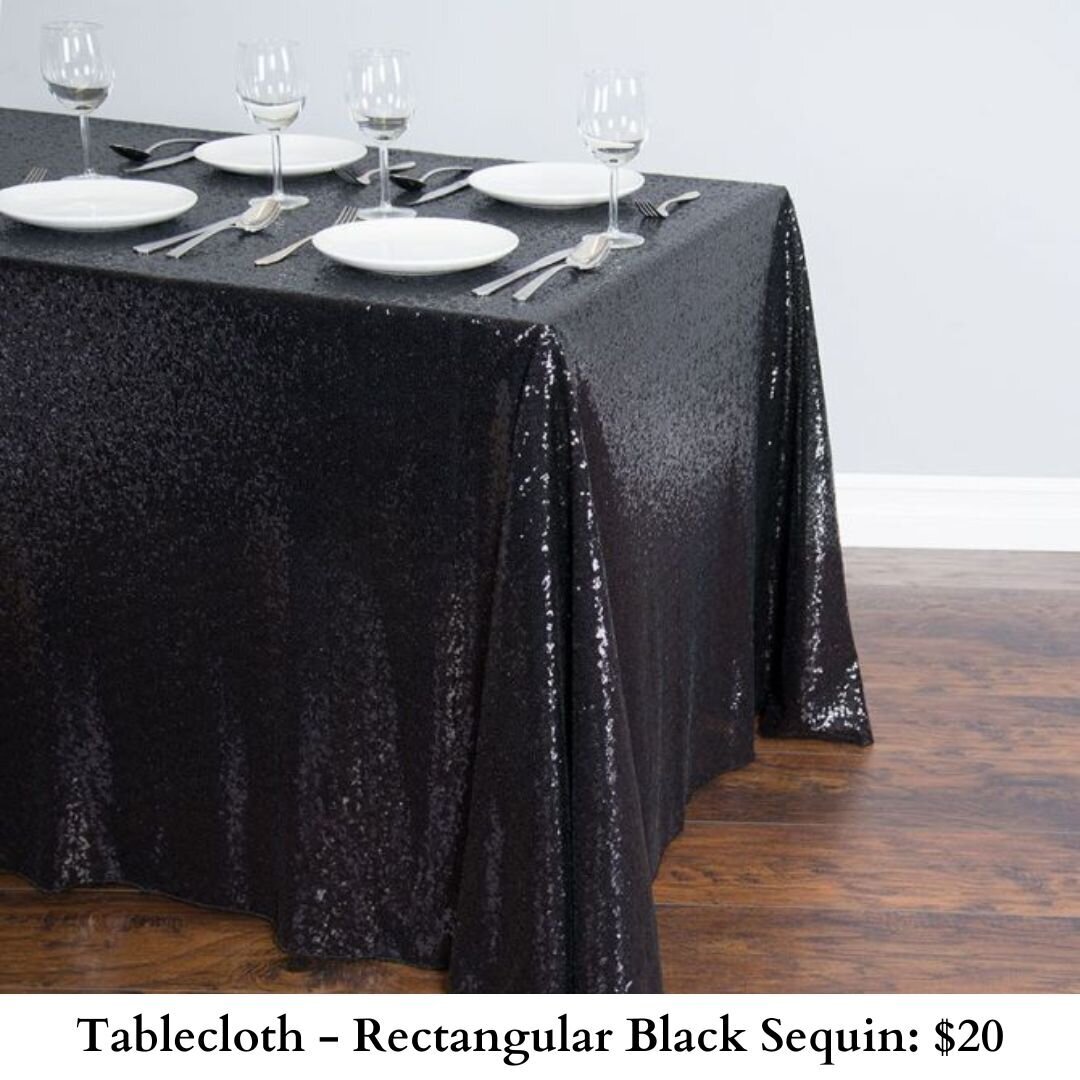 Tablecloth-Rectangular Black Sequin-291