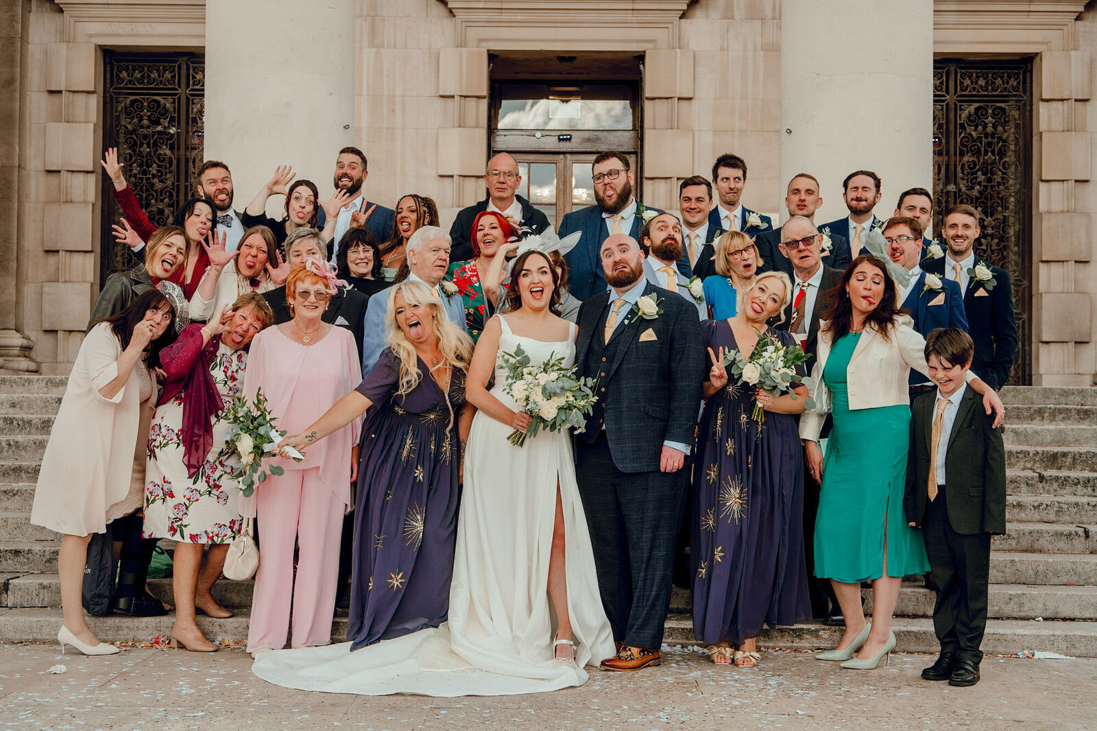 Leeds civic hall wedding group shots