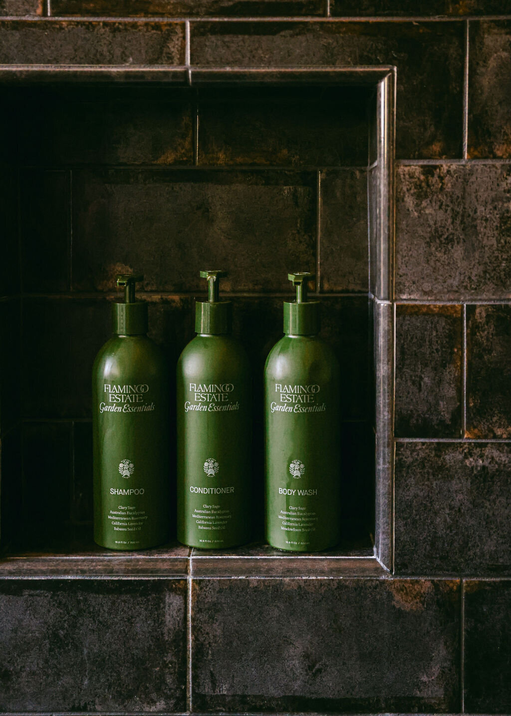 Luxury boutique lifestyle hotel photographer showcasing experience and amenities in zellige tile shower