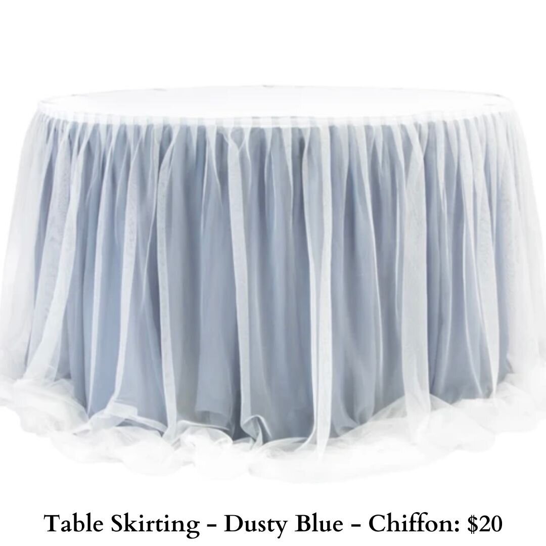 Table Skirting-Dusty Blue-Chiffon-893