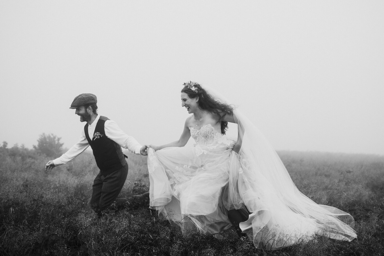 foggy wedding asheville nc