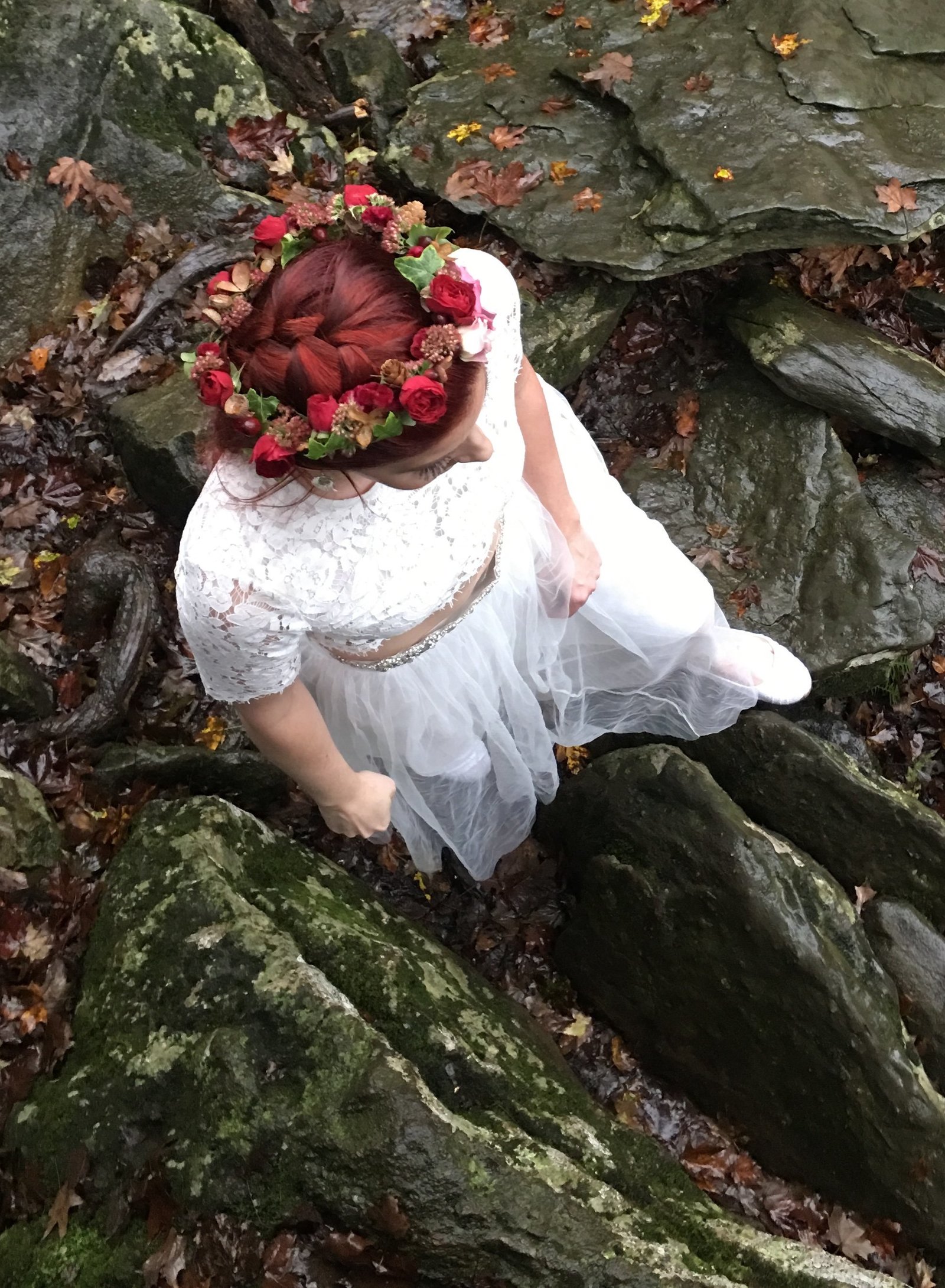 Bohemian floral crown for bride
