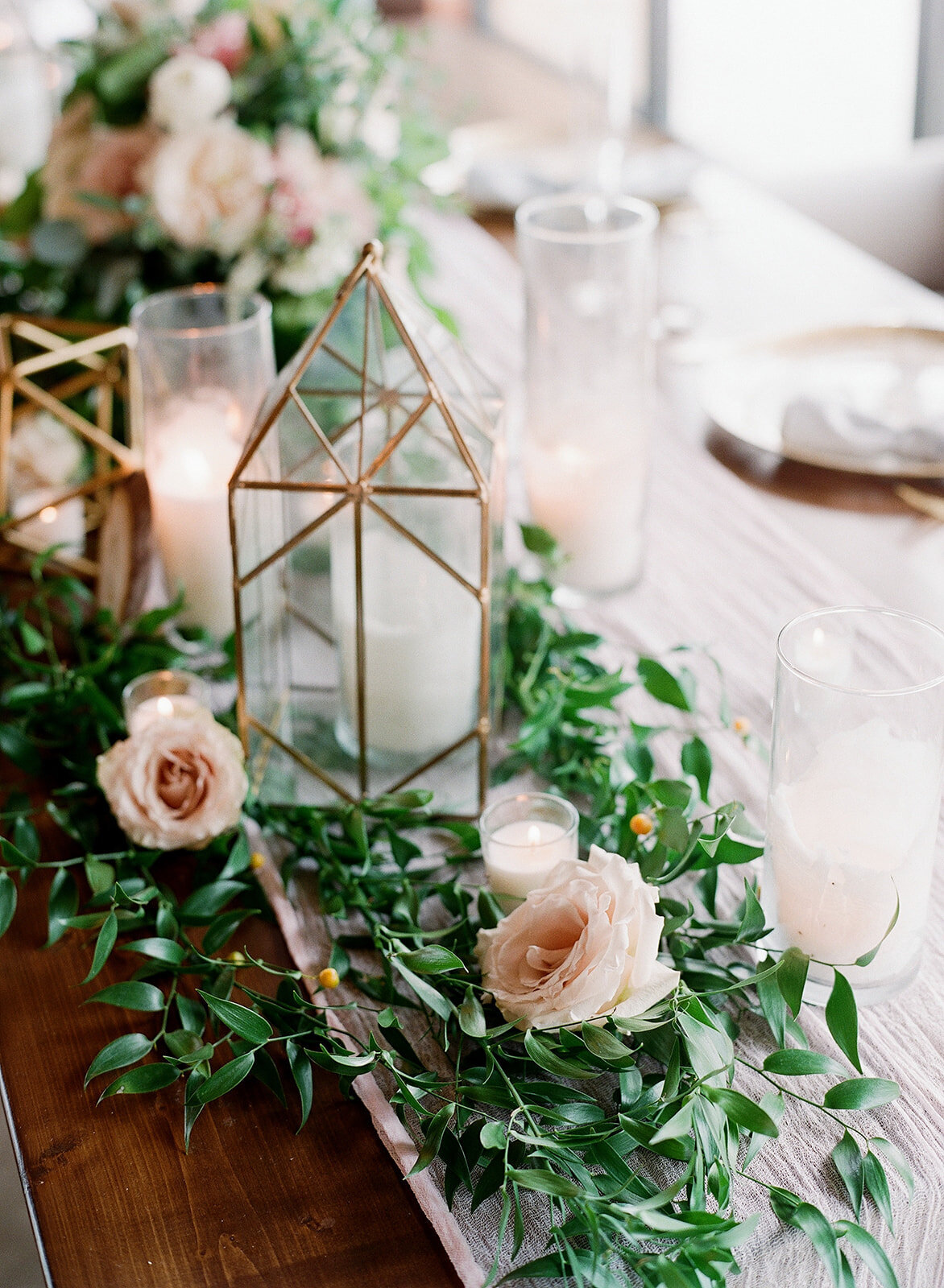 wedding flowers and candles