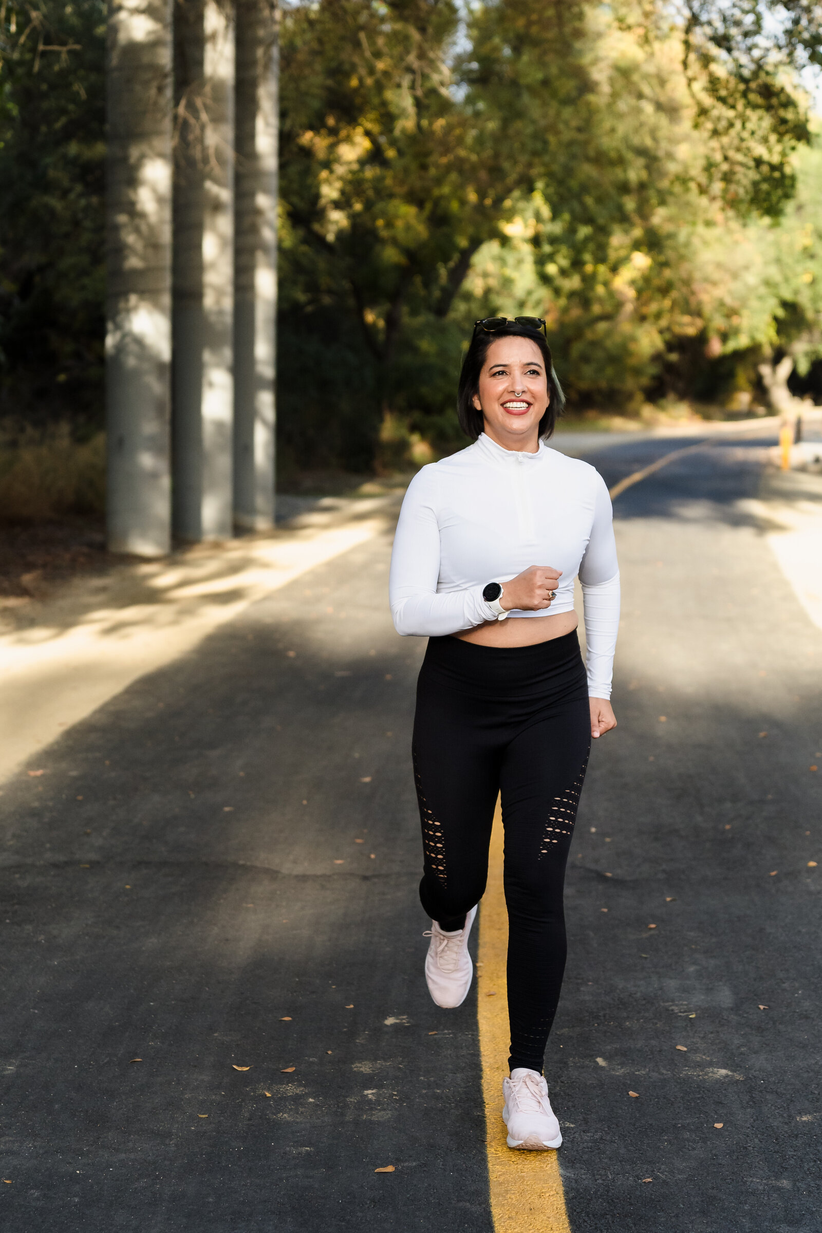 runner in the American River - Sacramento