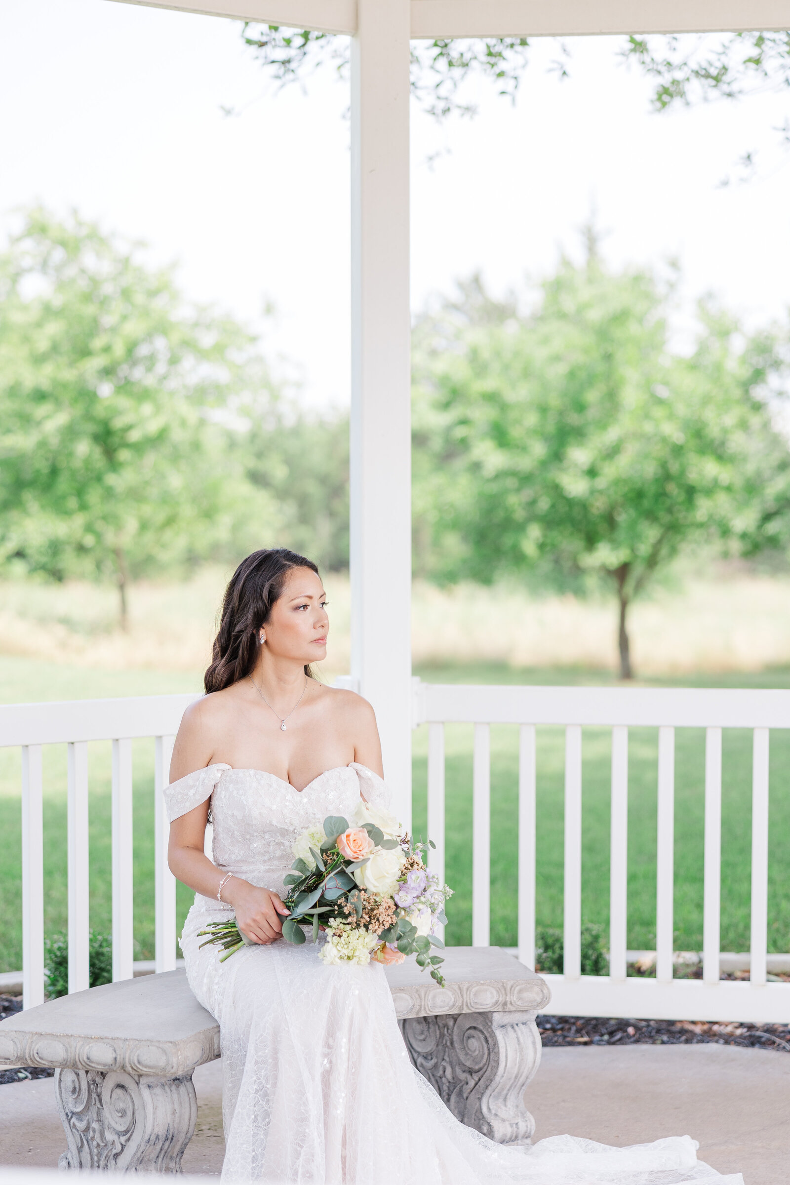 Solo bride photography before wedding reception