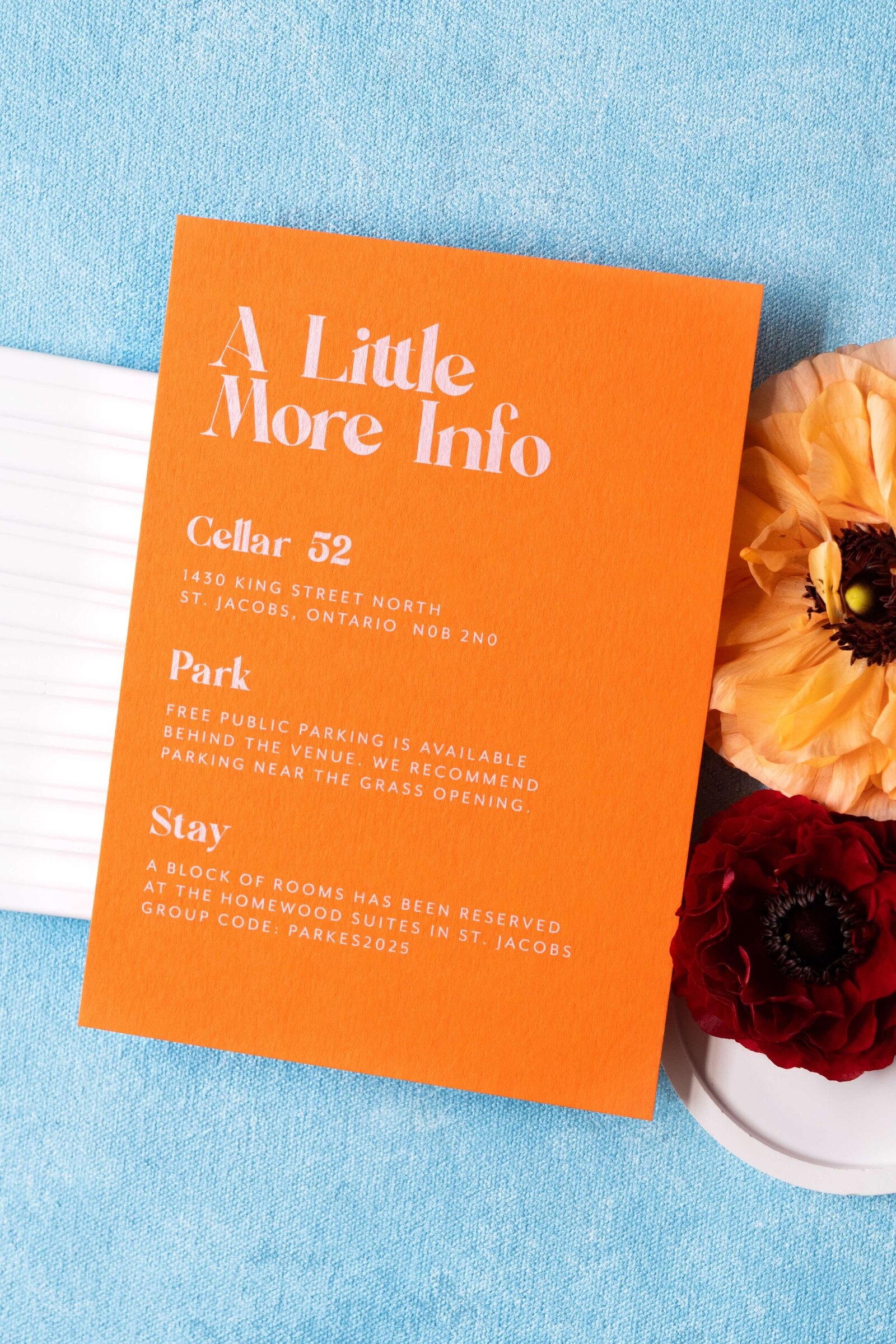 bright-color-custom-wedding-invitations-orange-white-ink-printed