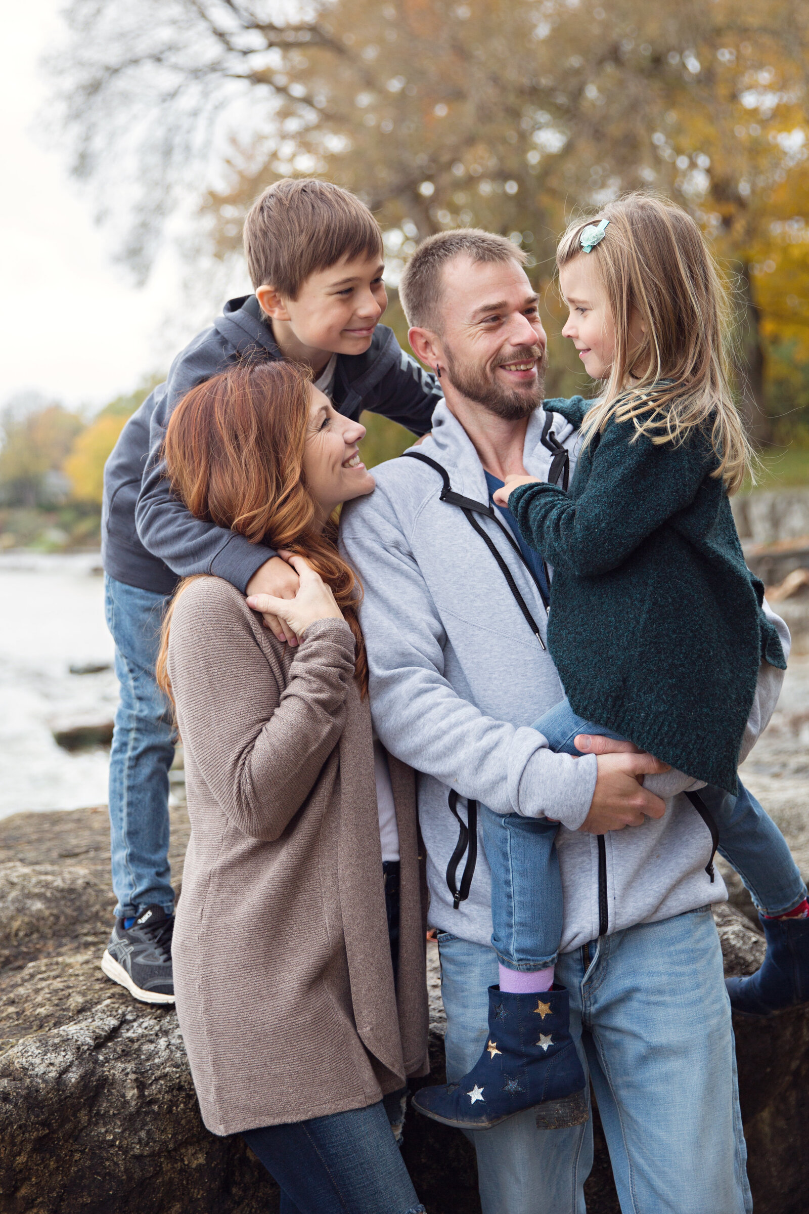 family photo waterfront