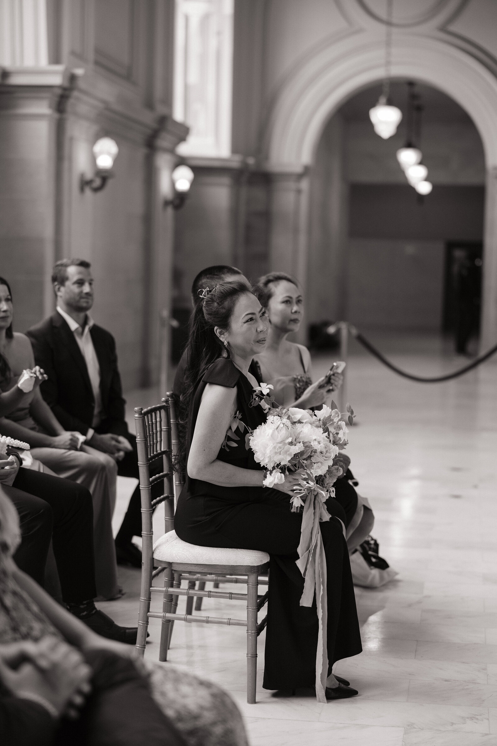 San Francisco City Hall intimate wedding ceremony by Northern California wedding photographers