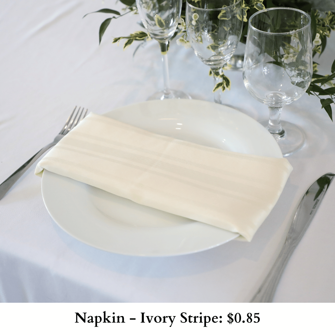 Napkin-Ivory Stripe-201