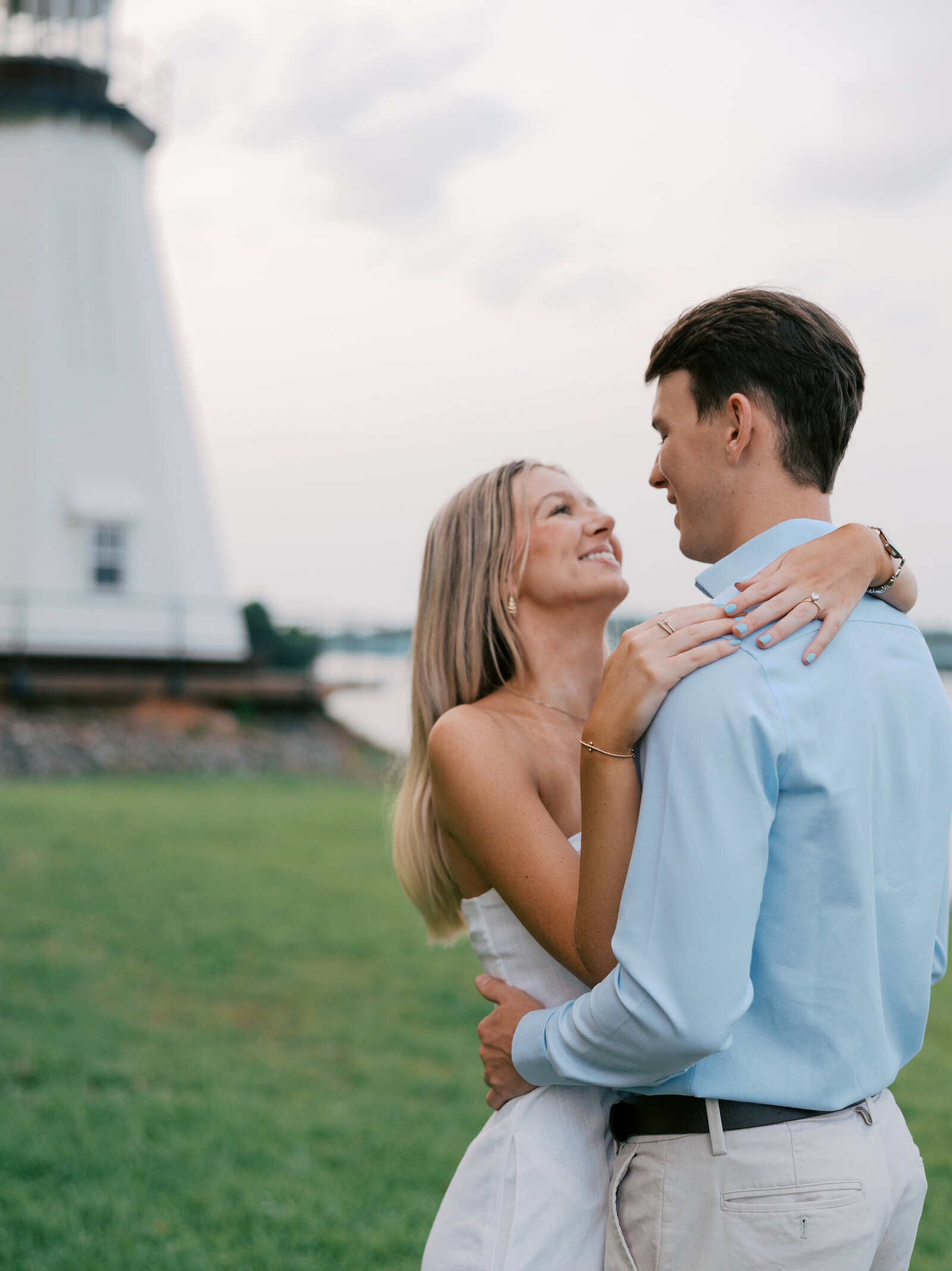 Documentary engagement photographer Alabama candid outdoor natural light.