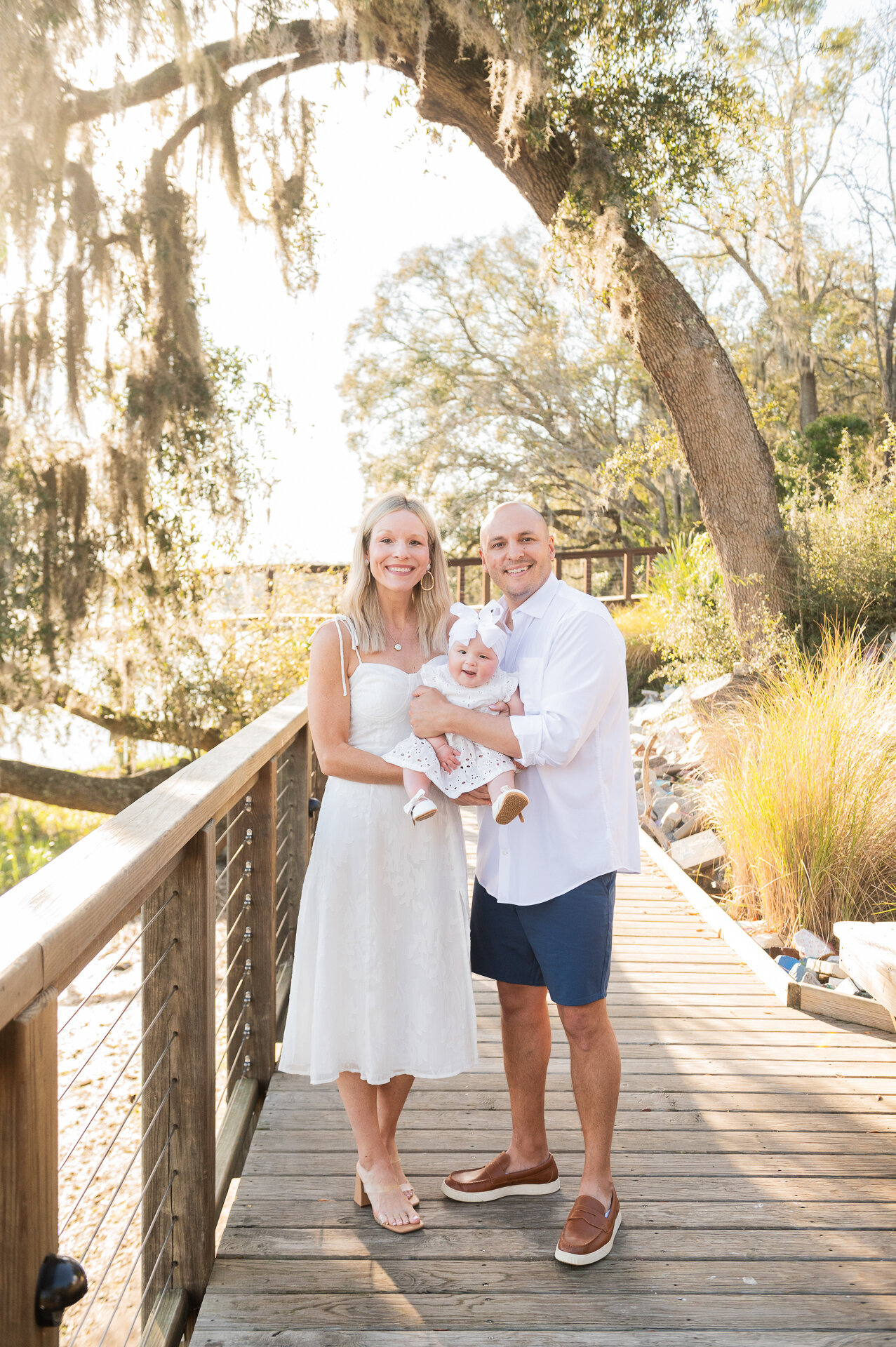 family at park in Bluffton SC