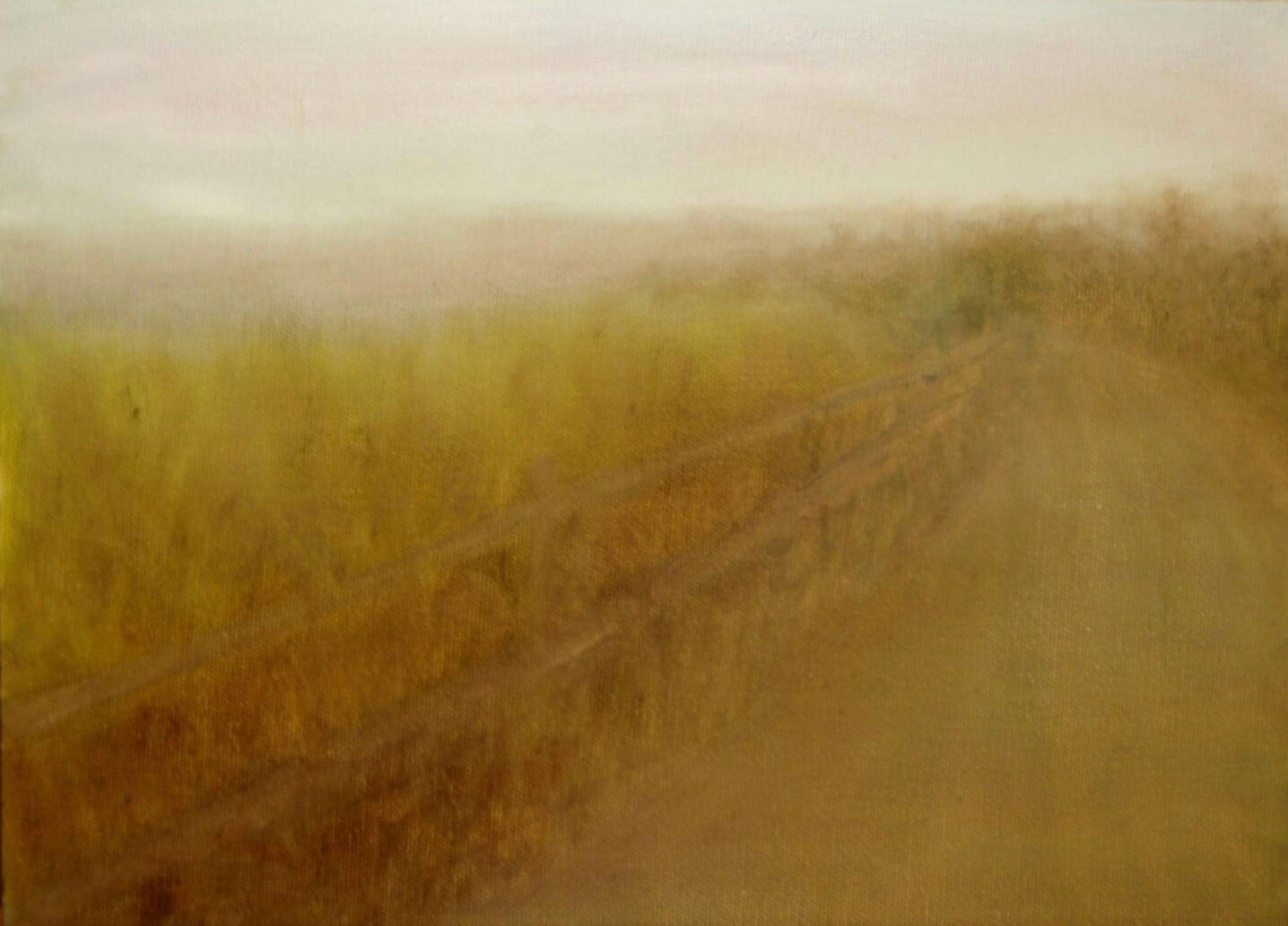 Blurry field Oil painting by Jane Mishkind