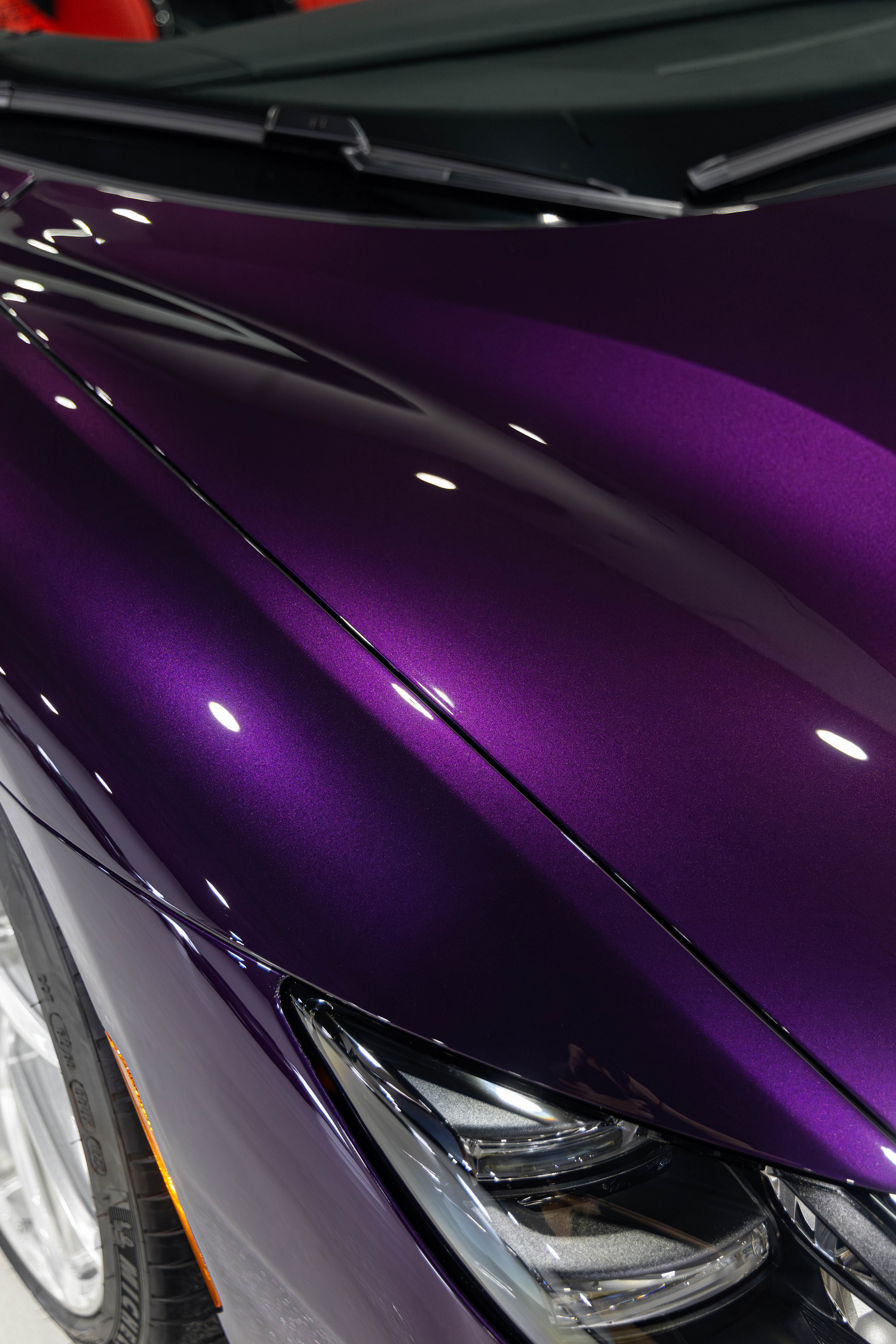 Purple Ferrari 296 GTS New Car Paint Correction Ceramic Coating Wet Sanding Toronto Markham Le Mans Detailing 3