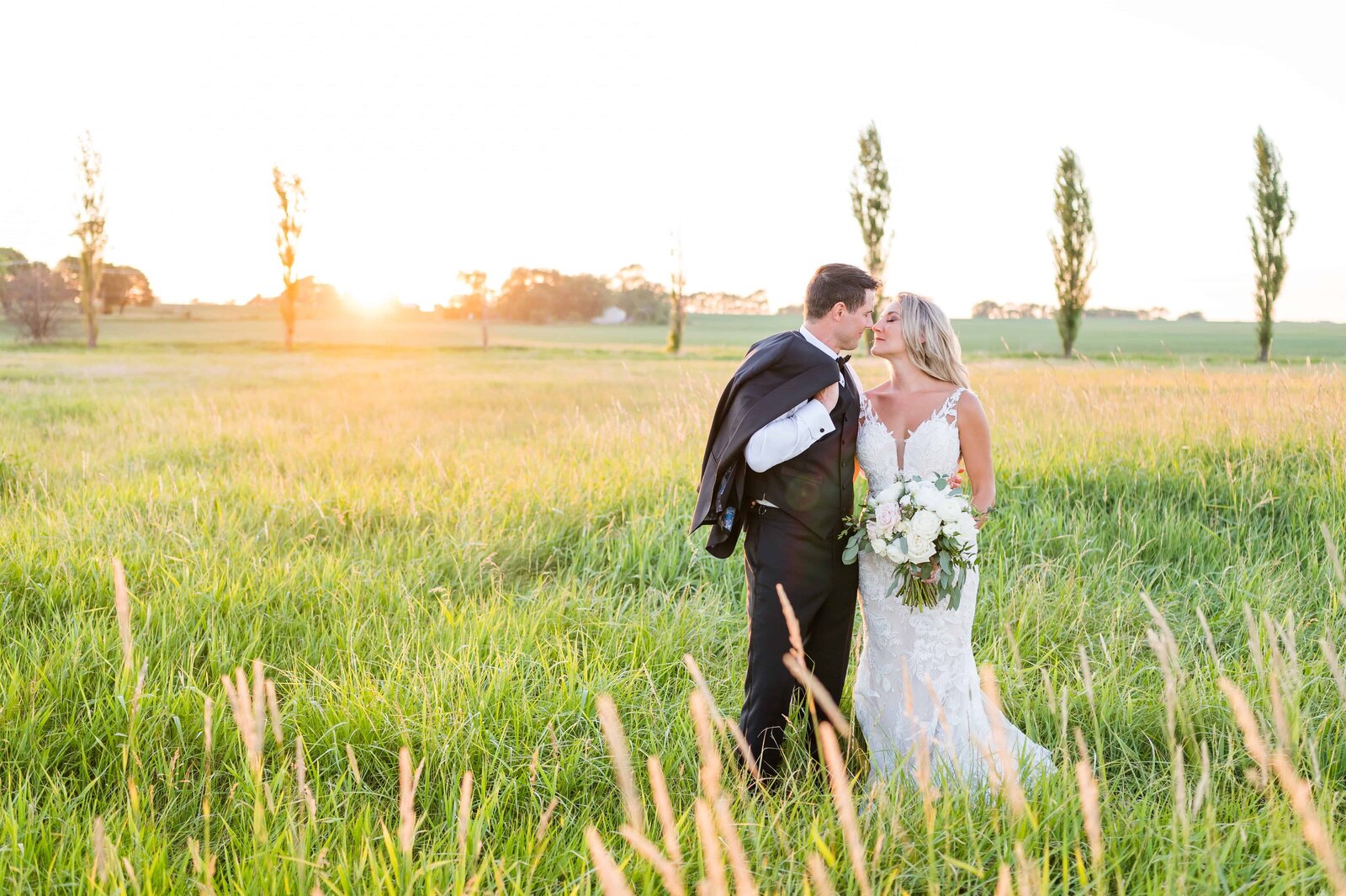 Sunset Wedding photos captured in Illinois