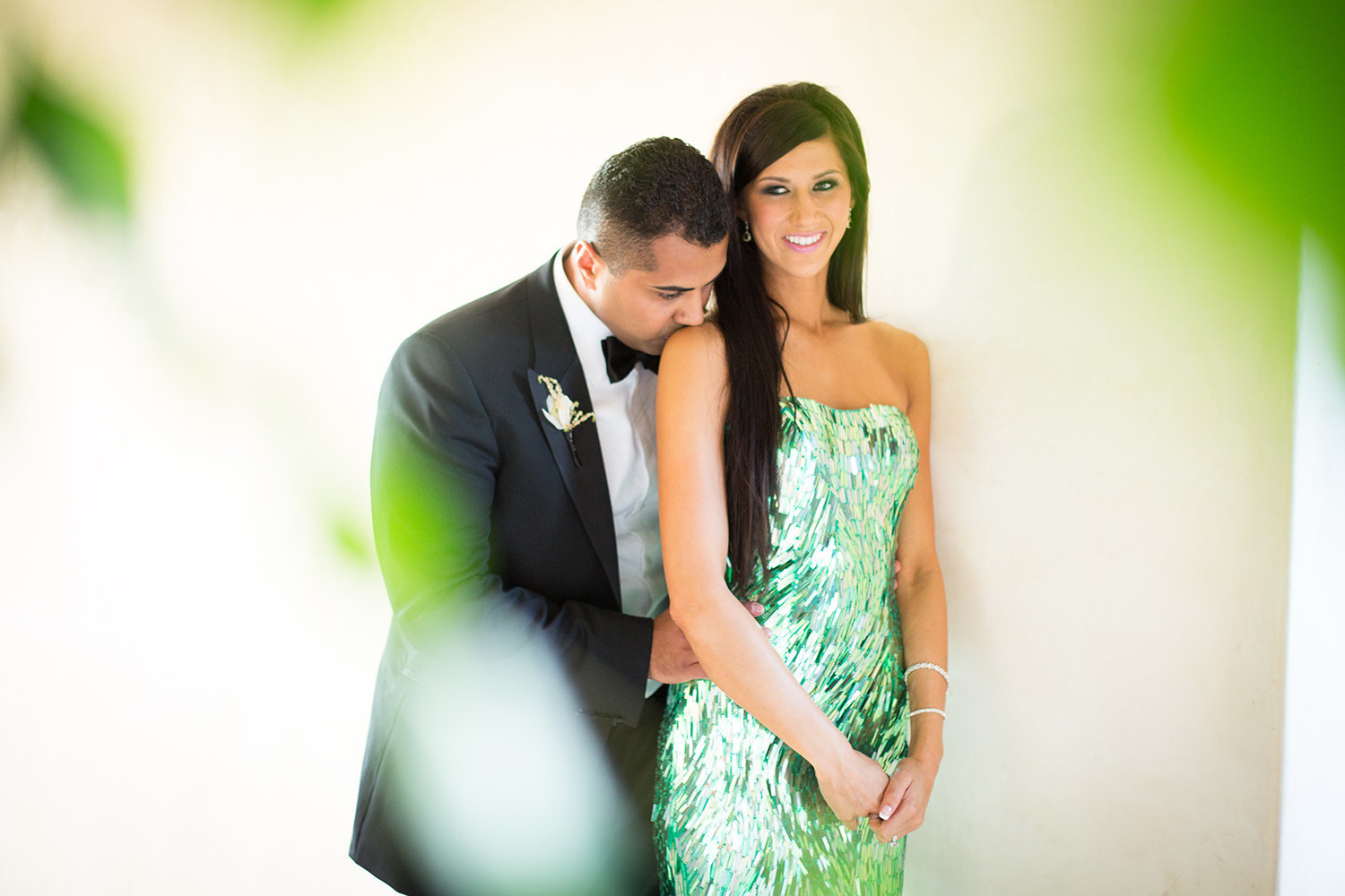 Stunning green afghan wedding dress