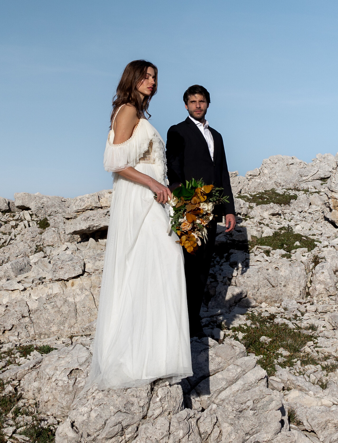 Elopement photos in the Dolomites, Italy. Photos taken by Kollar Photography, Italy Elopement Photographer