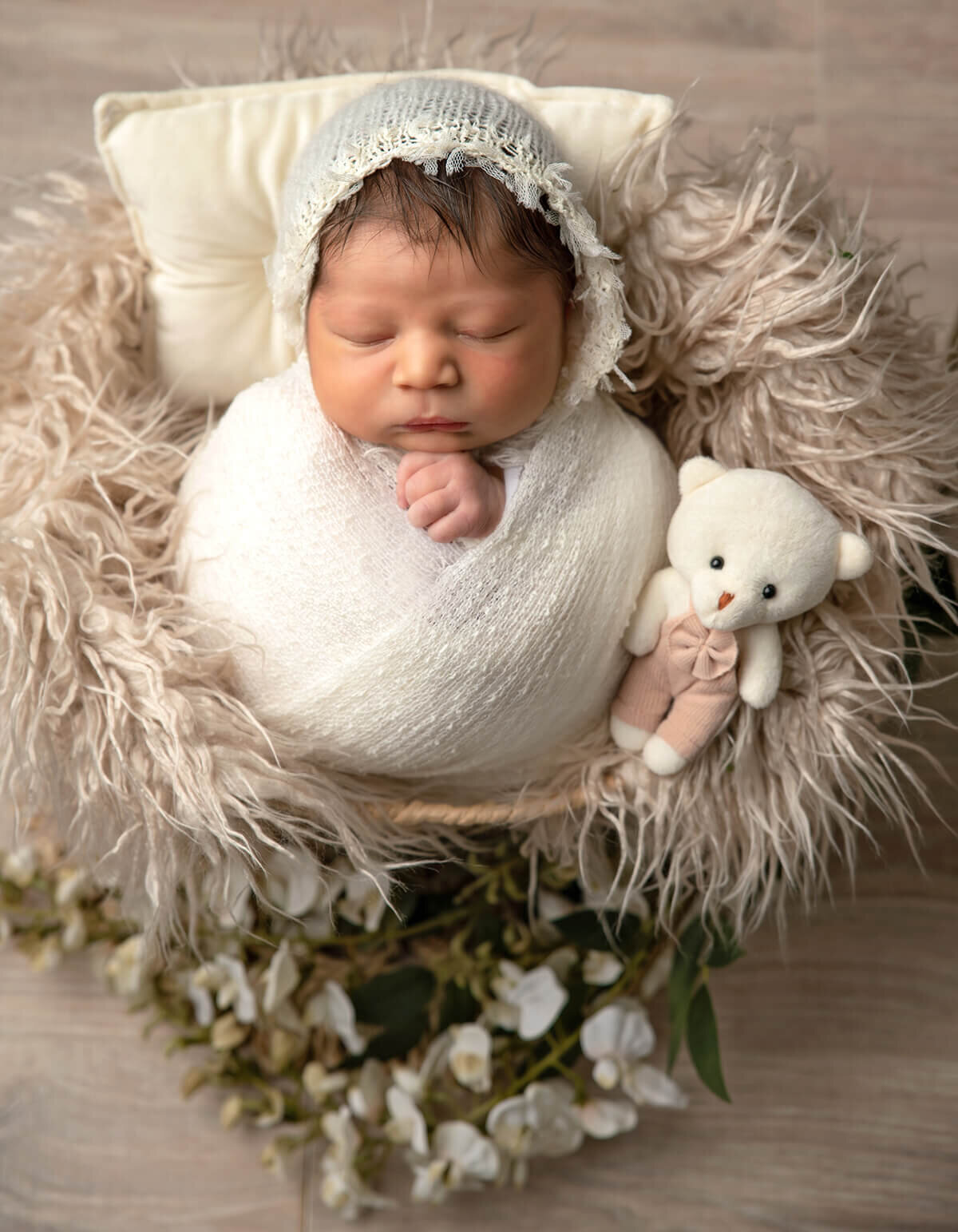 Newborn Baby in basket