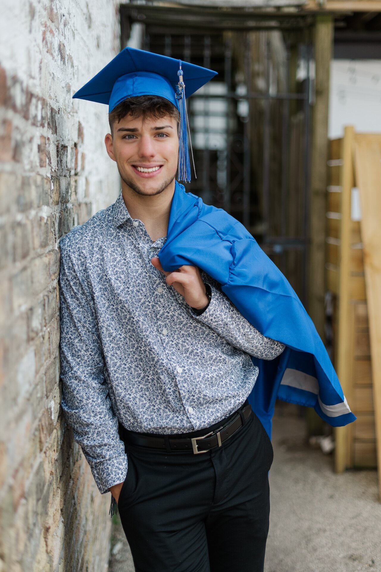 Gabe Helzer Cap and Gown Senior MH Photography-1