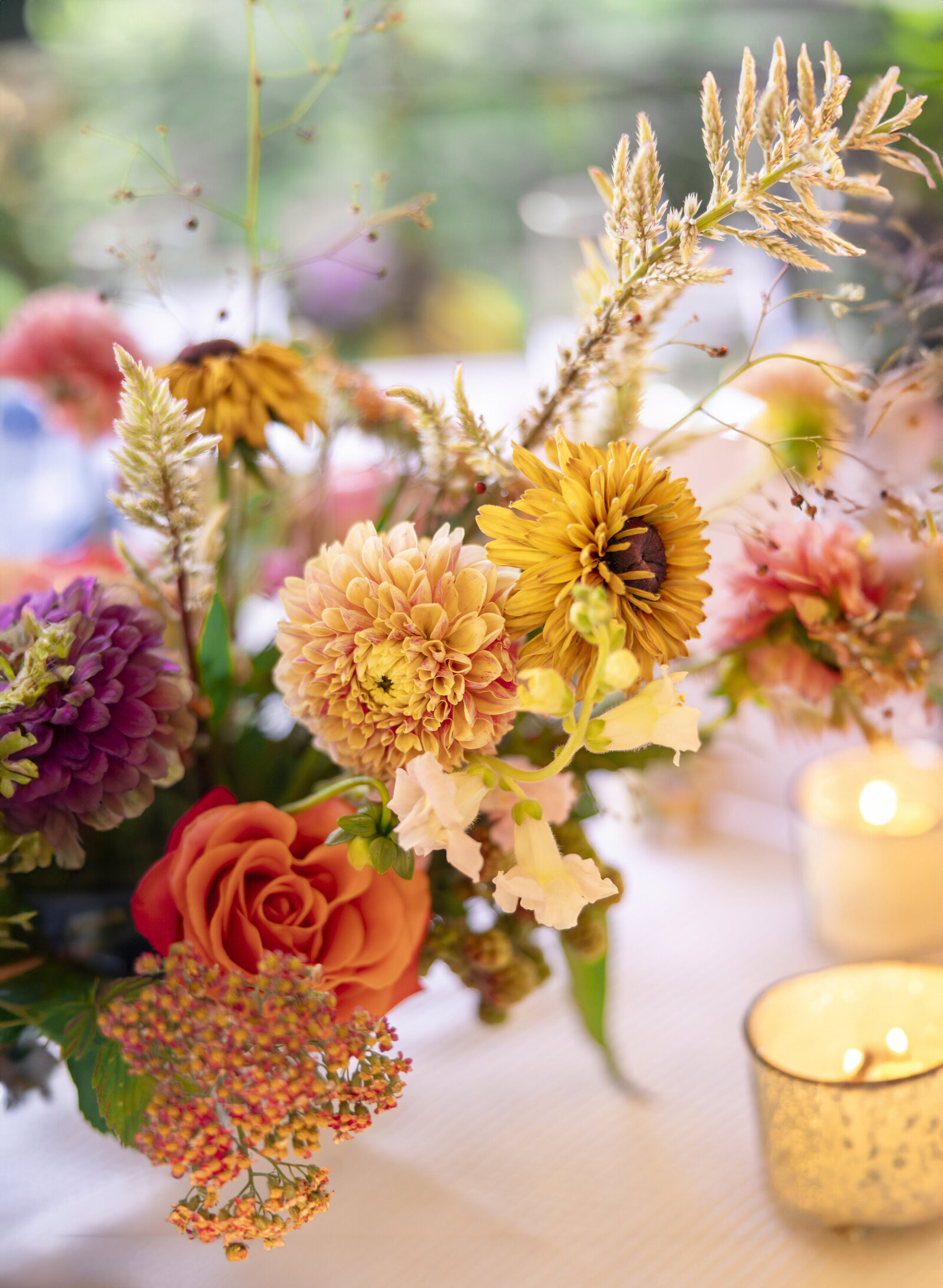 122_Kate Campbell Floral Colorful Indian Wedding at Gramercy Mansion Reception by Anna Schmidt photo