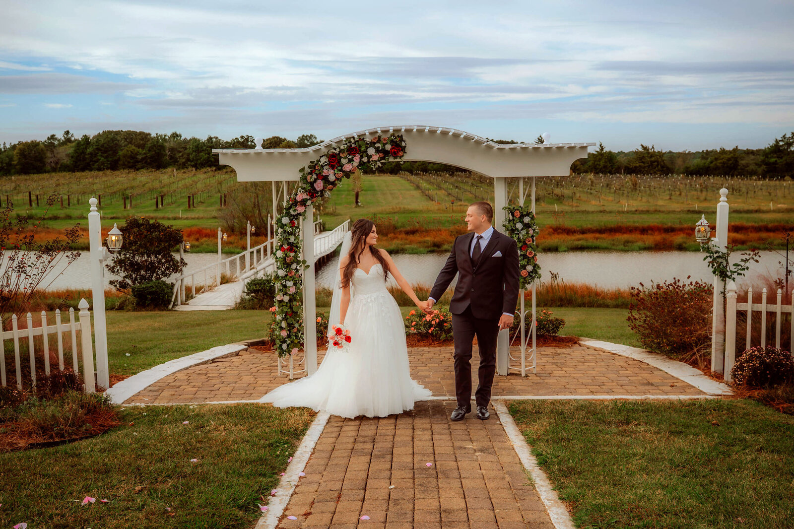Wedding Day couple portraits at Laurel Haven Estate in Lancaster SC
