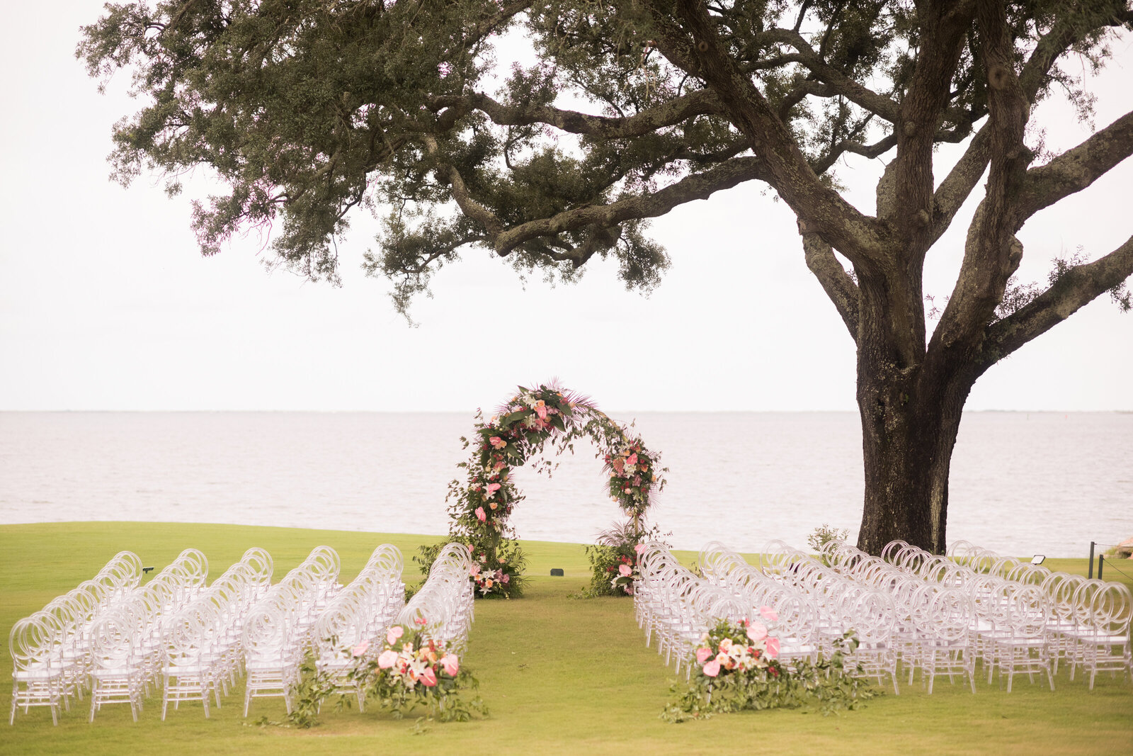 Ceremony Setup on the Water at Pensacola Country Club