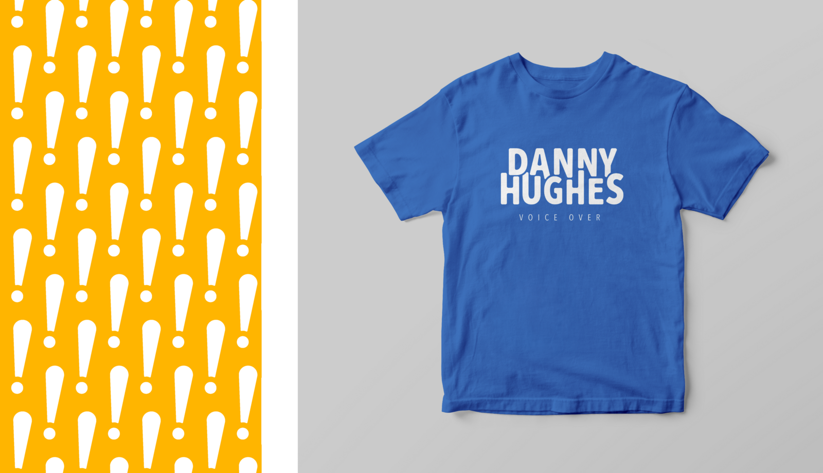 A tshirt with the Danny Hughes VO logo on it