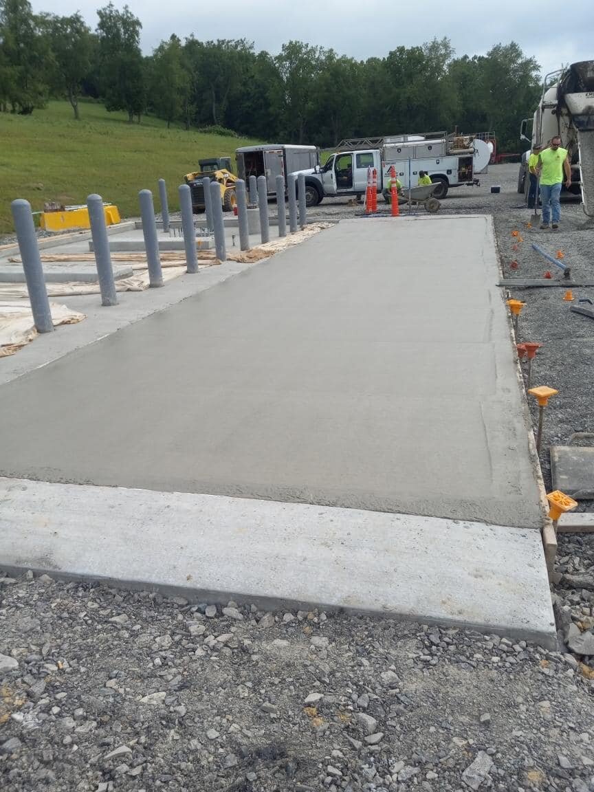 side walk pour at park
