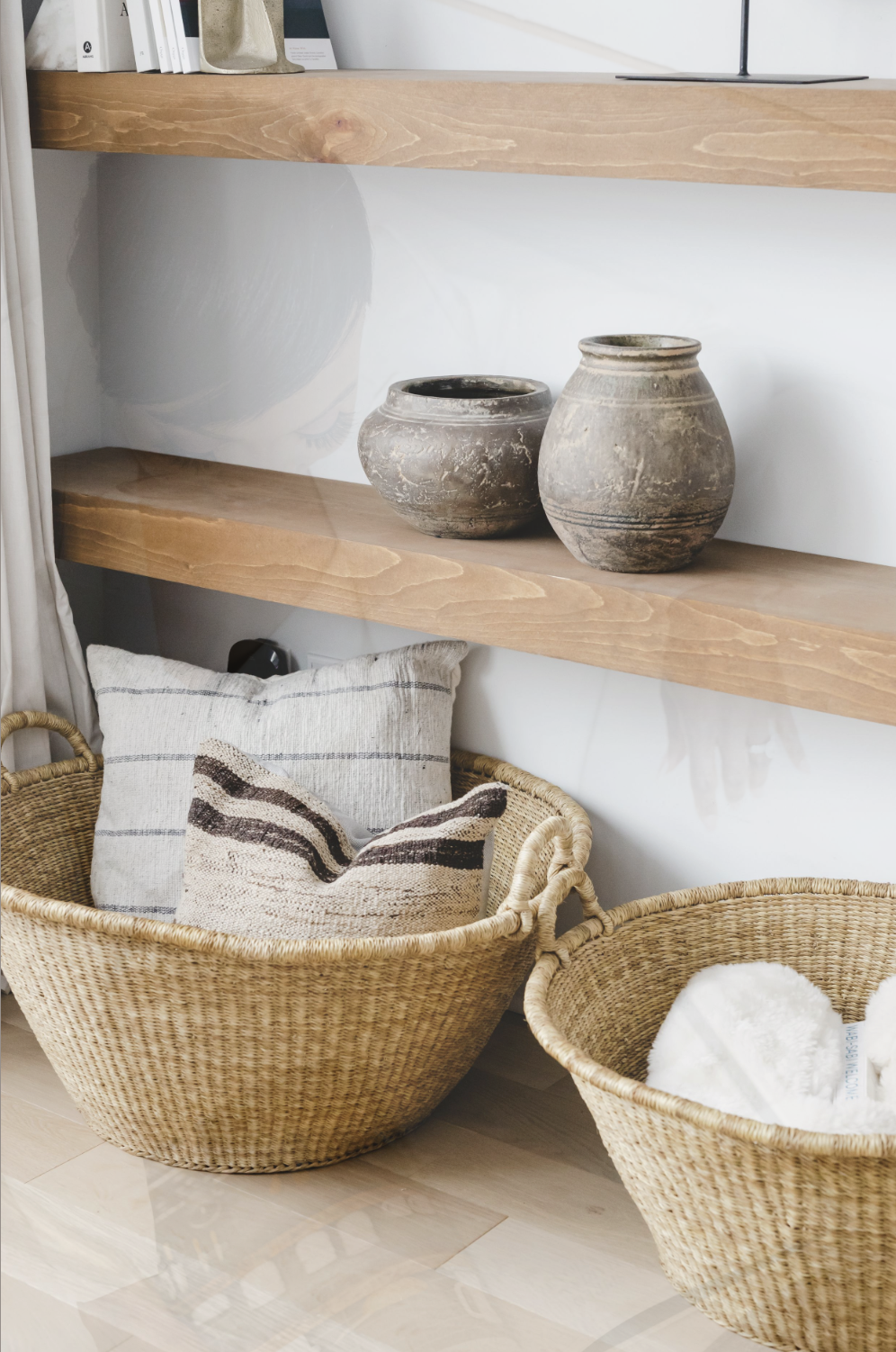 woven-basket-and-ceramic-vases