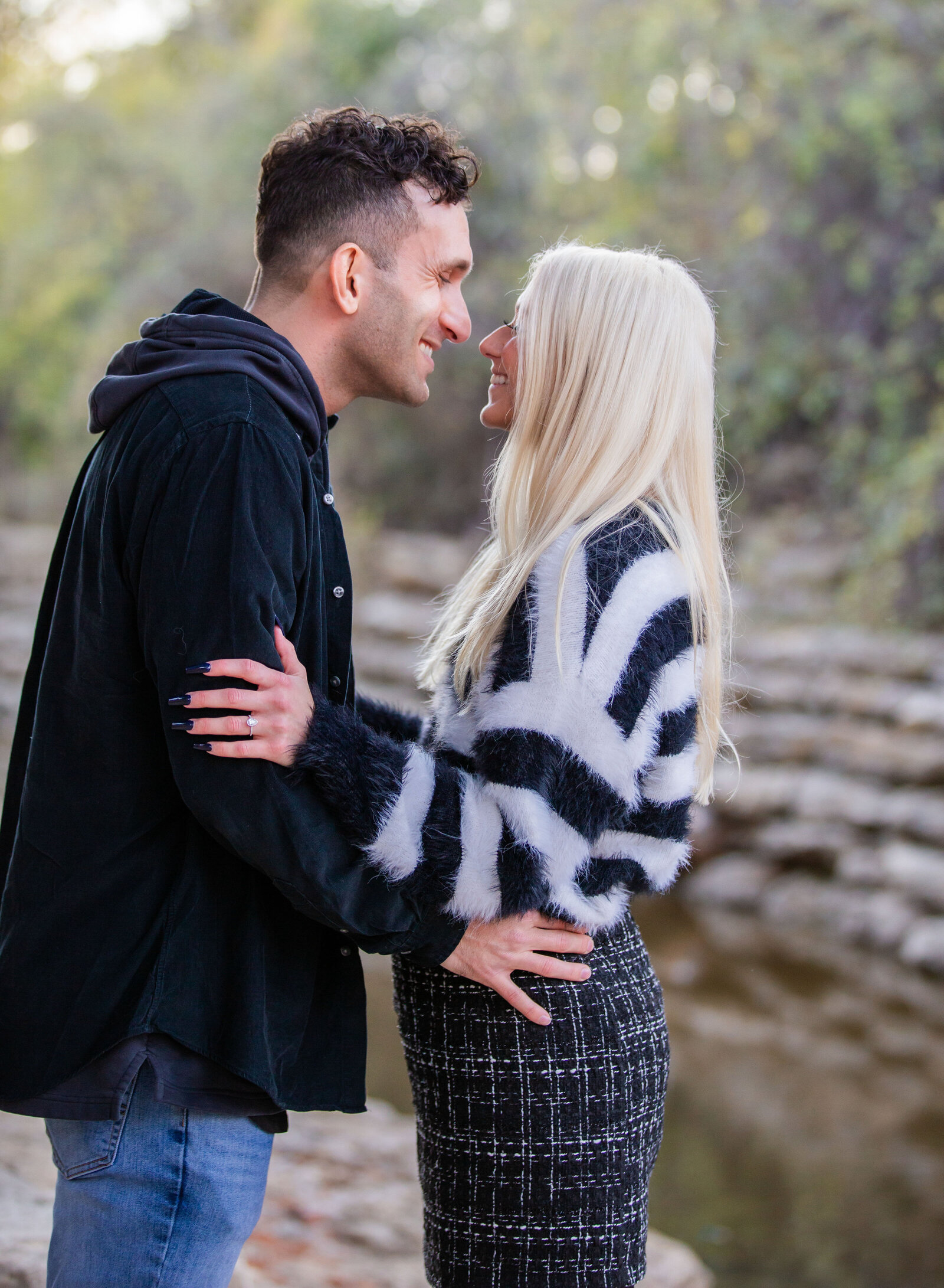 couple touching noses