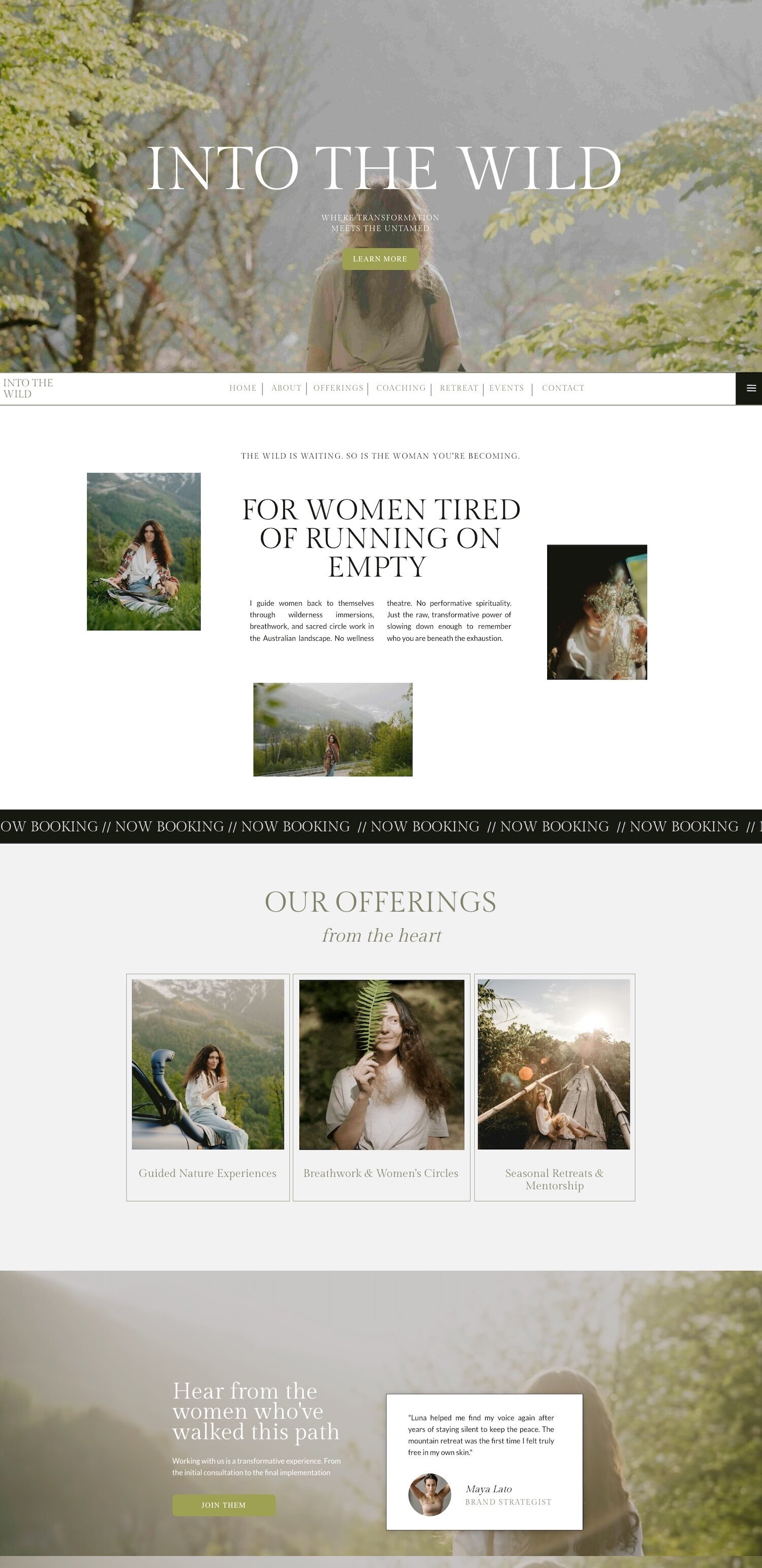 INTO THE WILD HOME 1 PAGE