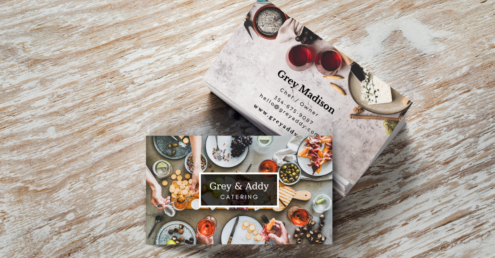 Catering Business Card Lifestyle Brand
