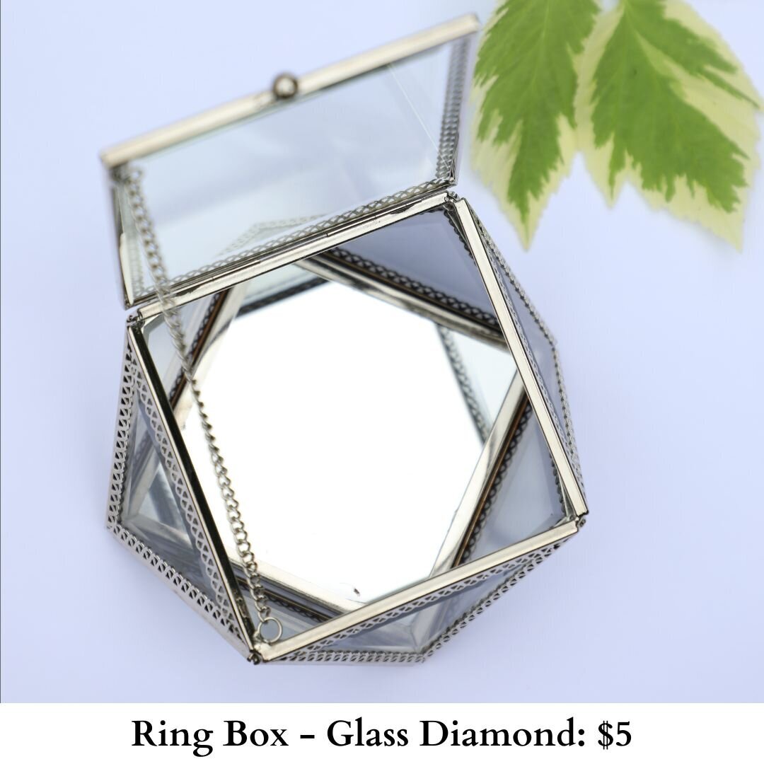 Ring Box-Glass Diamond-795