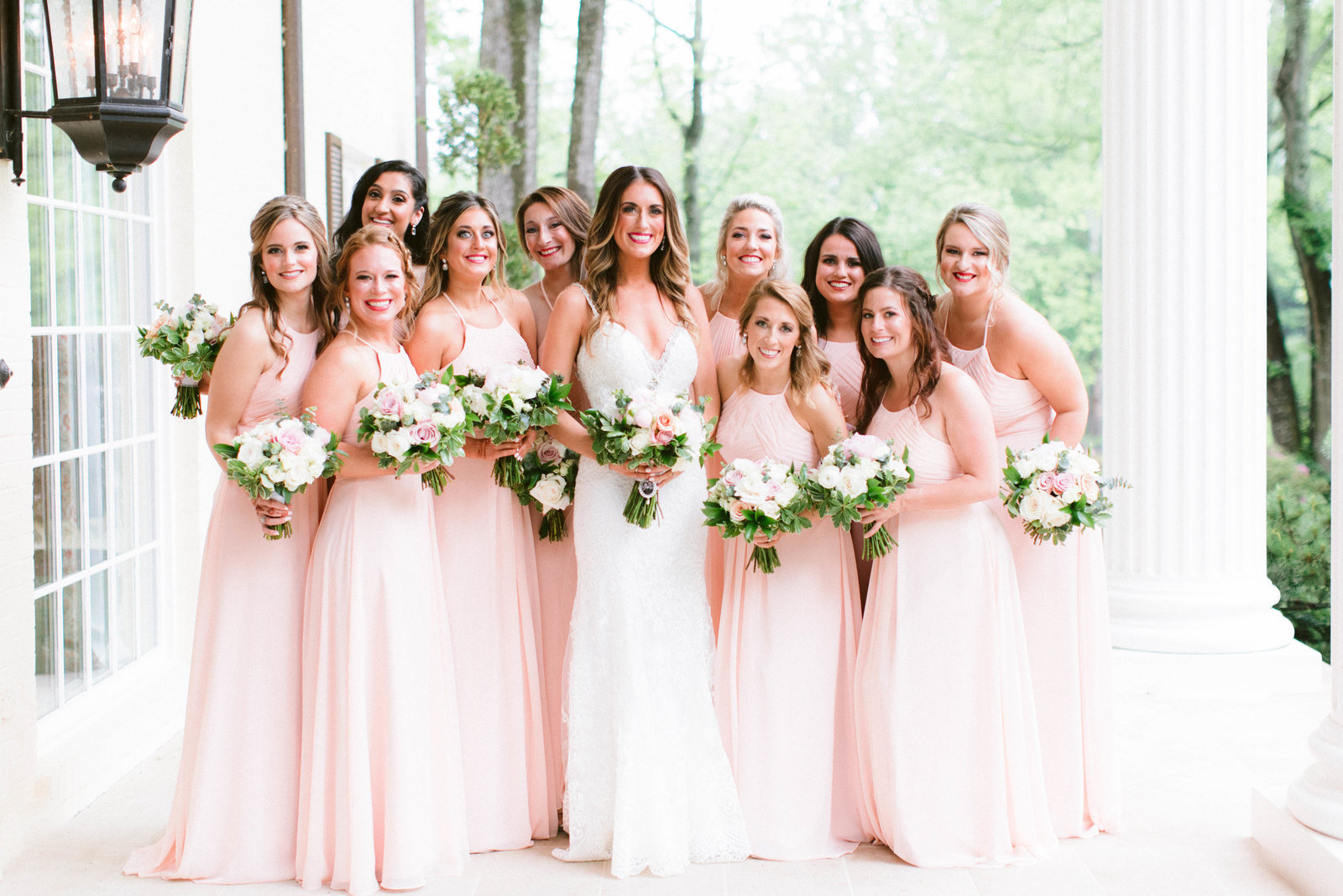 Bridal Party with Pink Dresses