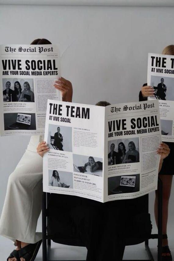 Editable Canva Business Newspaper Template, A3 SPREAD Newspaper New Business Announcement, Business Newspaper For Photography
