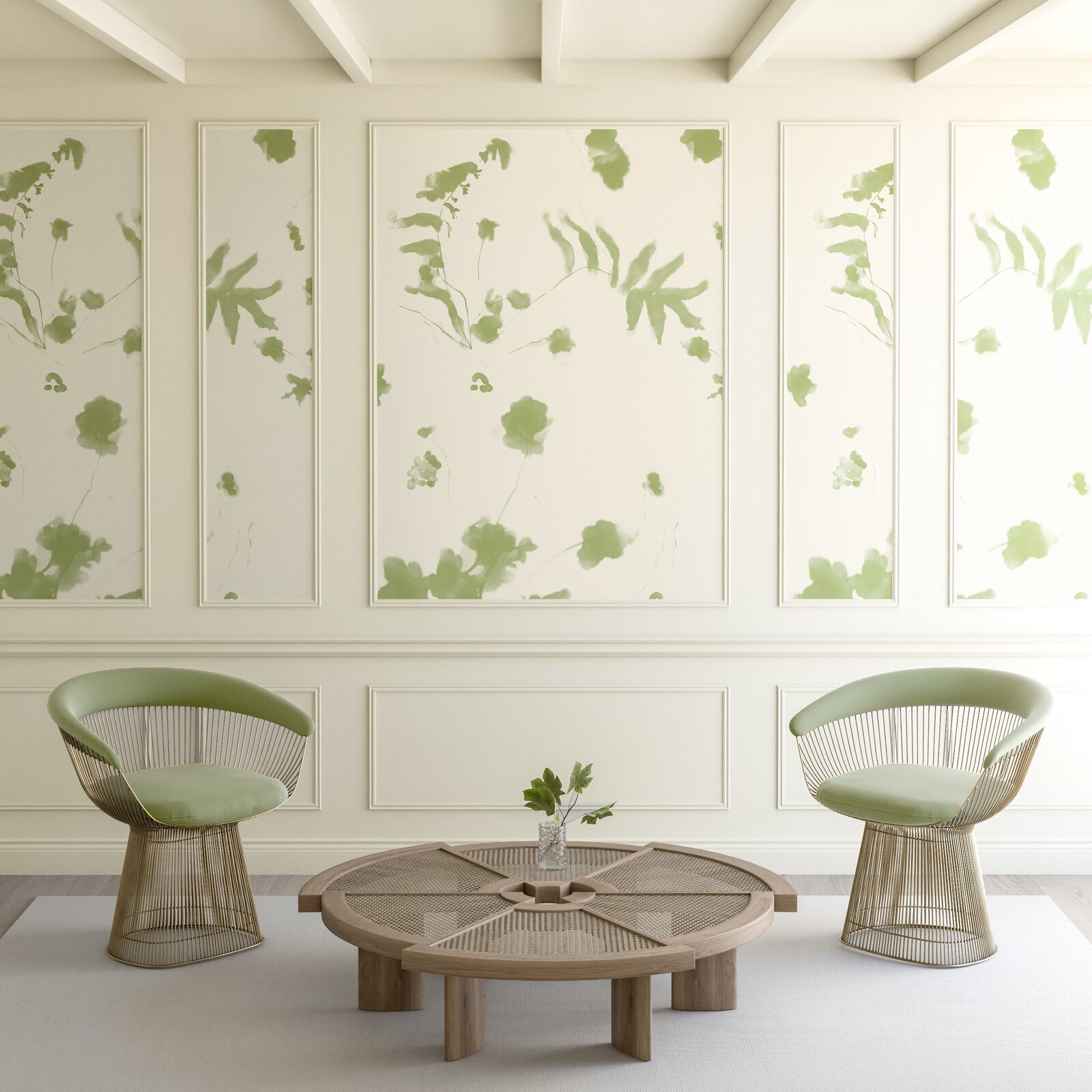 Surface Pattern Design and Art Licensing by Lucia Pador - Greenhouse for drop it Modern - green1