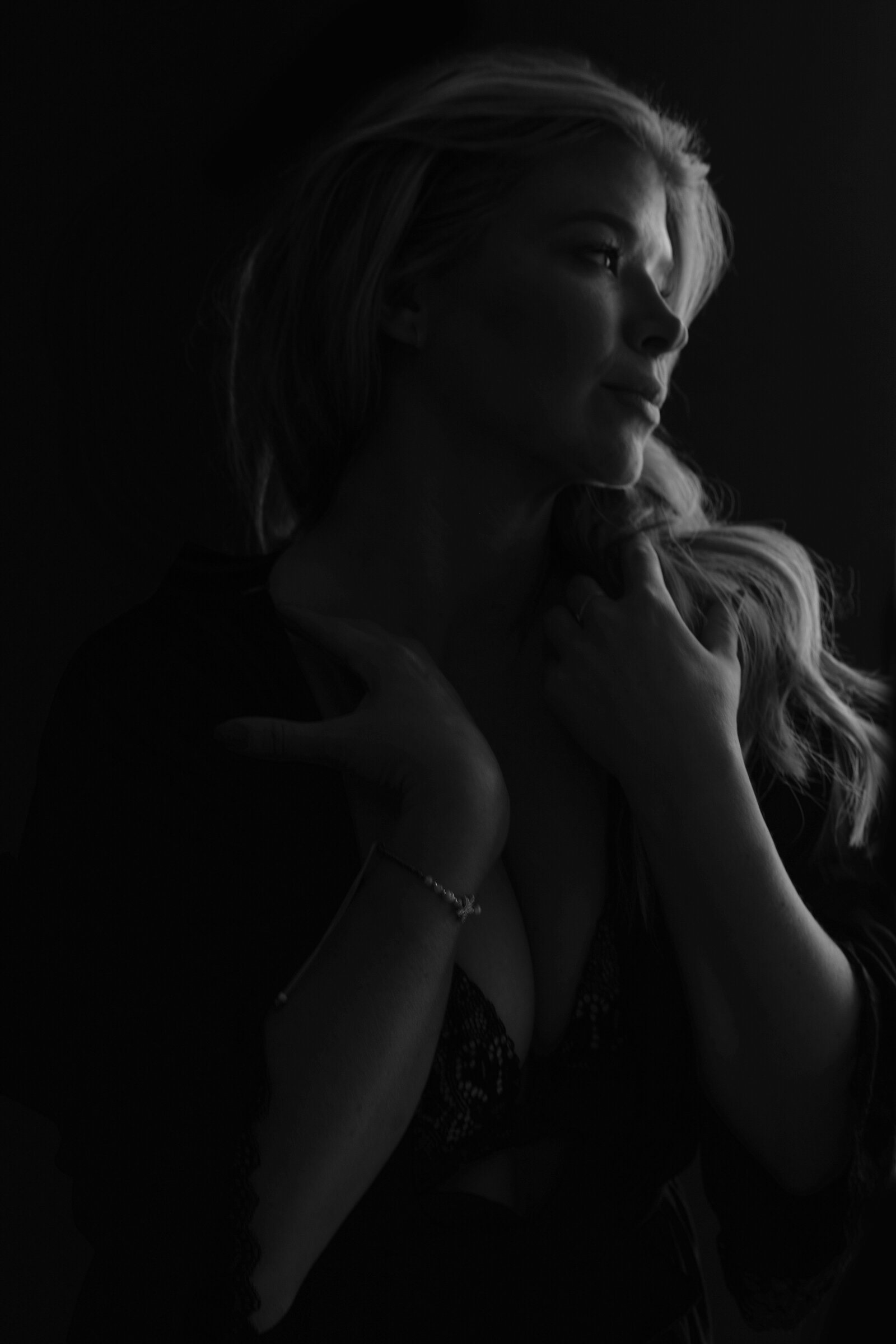 San Diego Boudoir Photographer - black and white inclusive photography