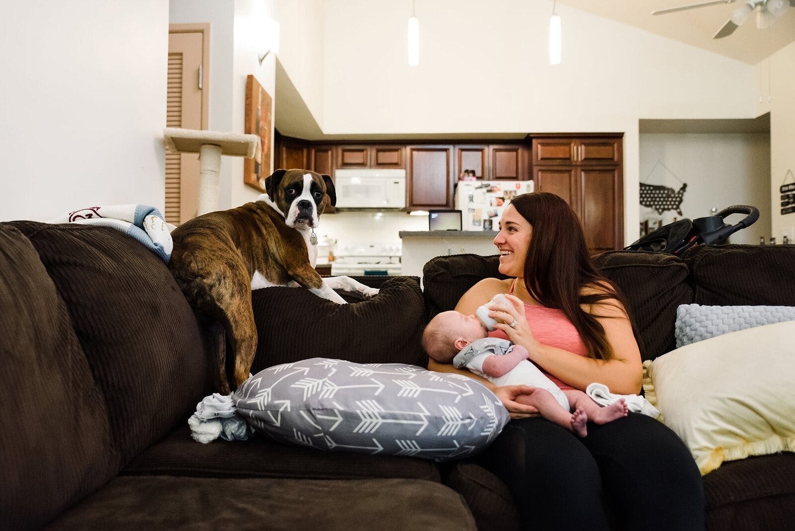 San Diego Documentary Newborn Photography with Dogs