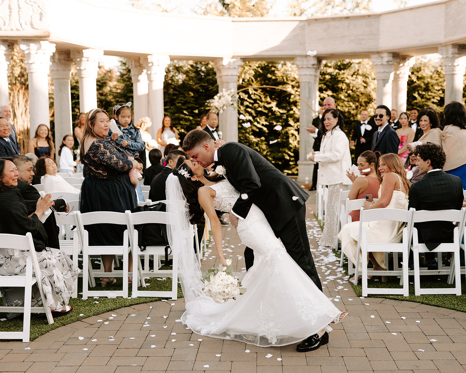 Wedding Couple Kiss a