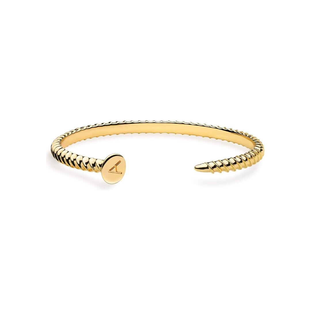 gold initial nail bracelette
