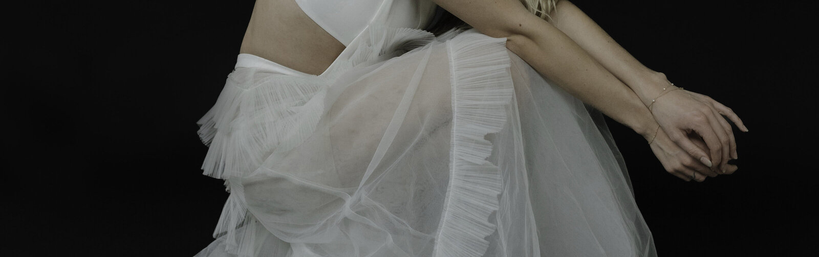 bride folding hands