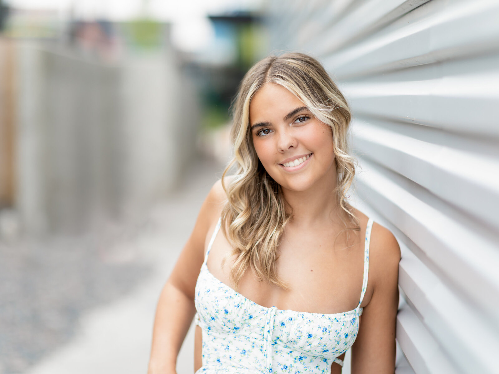 high school senior girl posing for senior portraits in cleveland ohio