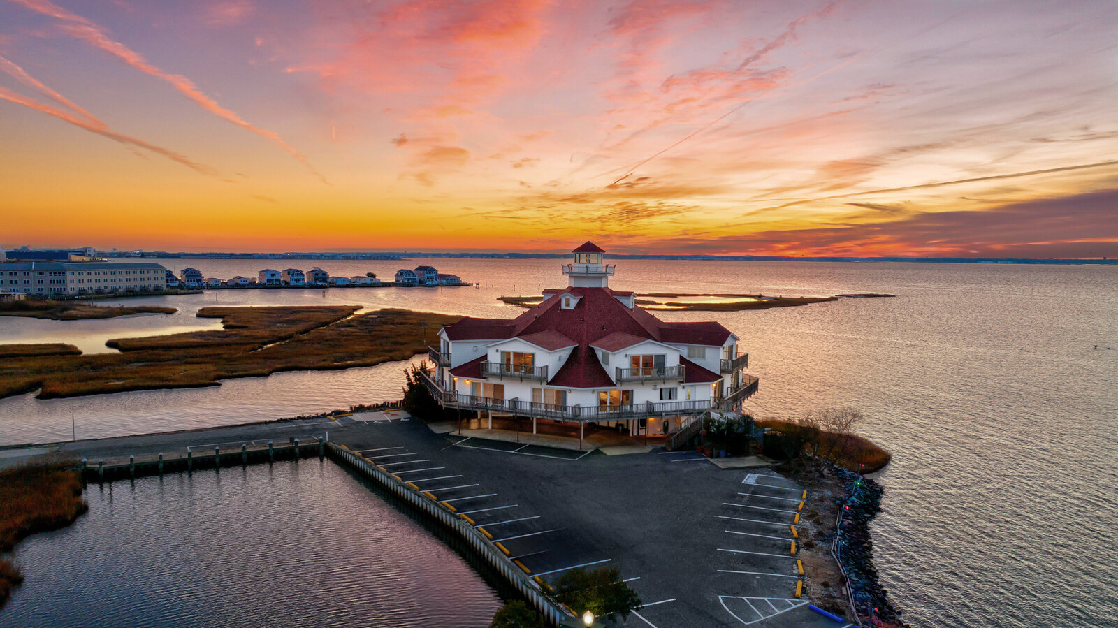 Lighthouse club twilight drone-1