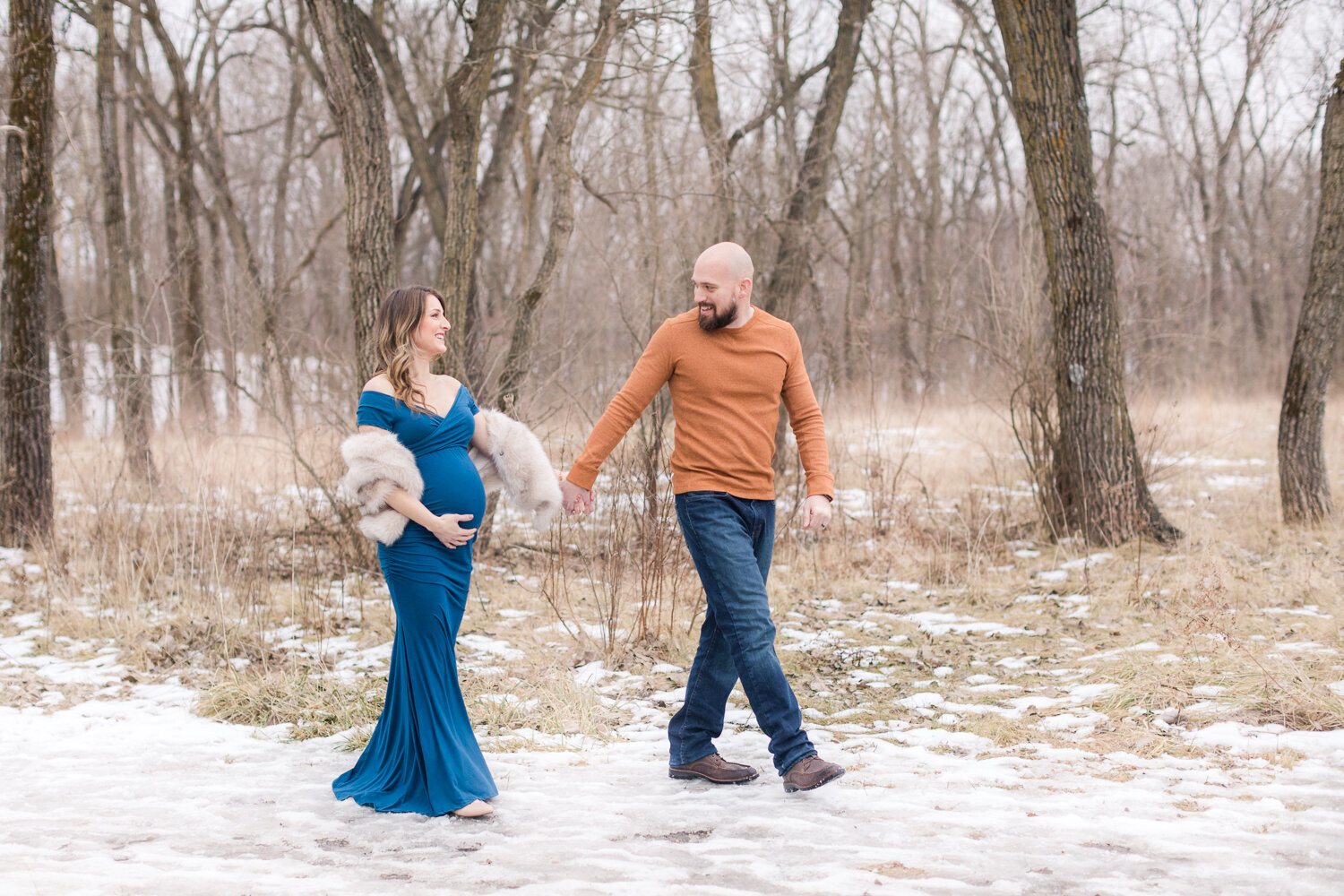 Snowy Winter Maternity Session-43