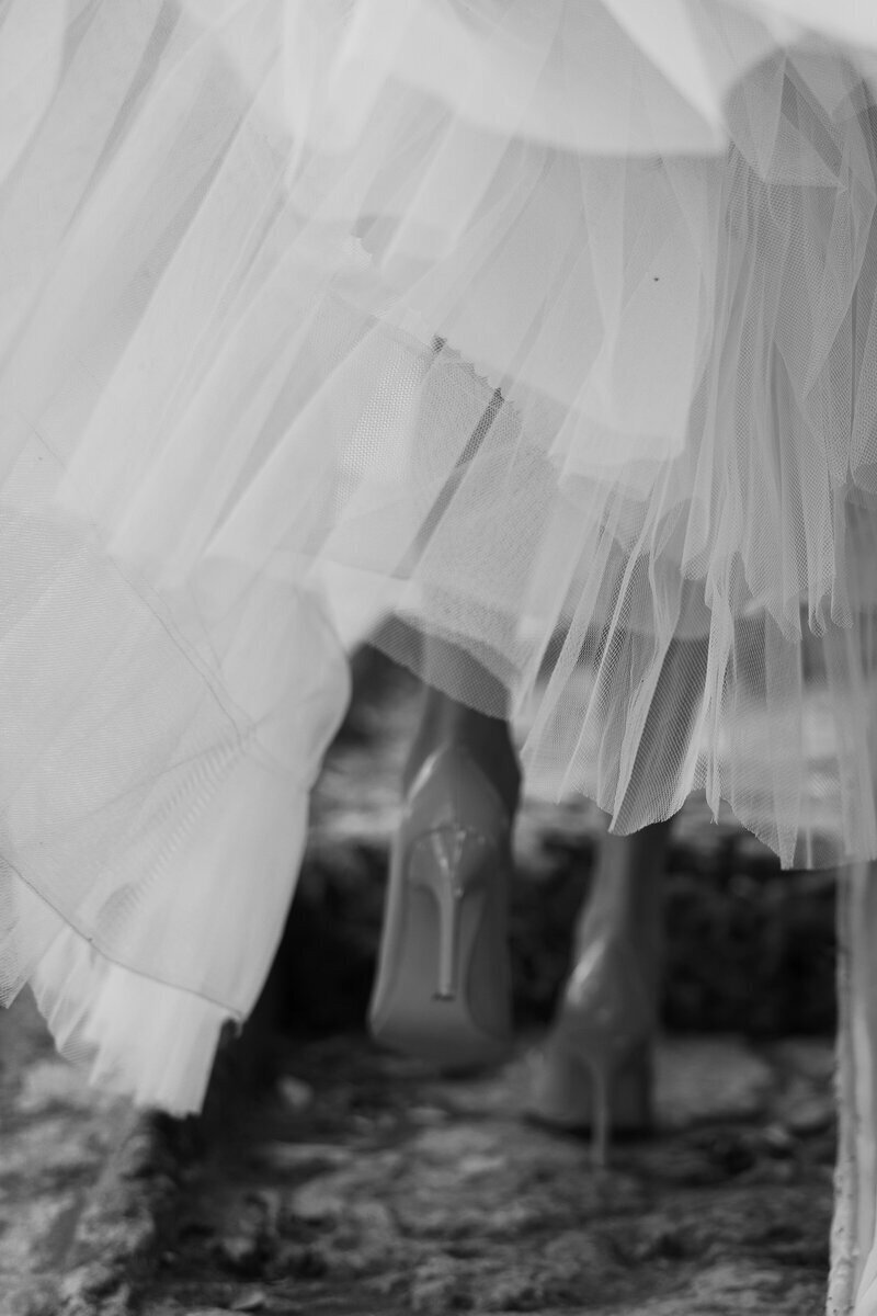 details of bride's show at their fort myers wedding
