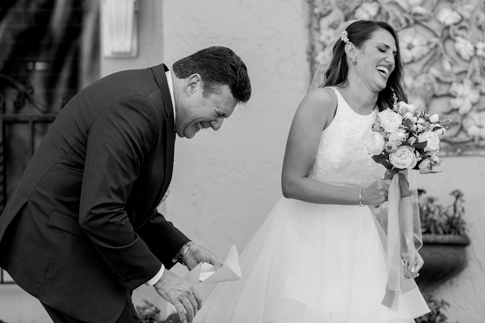 Bride and Father First Look | Mission Inn Resort